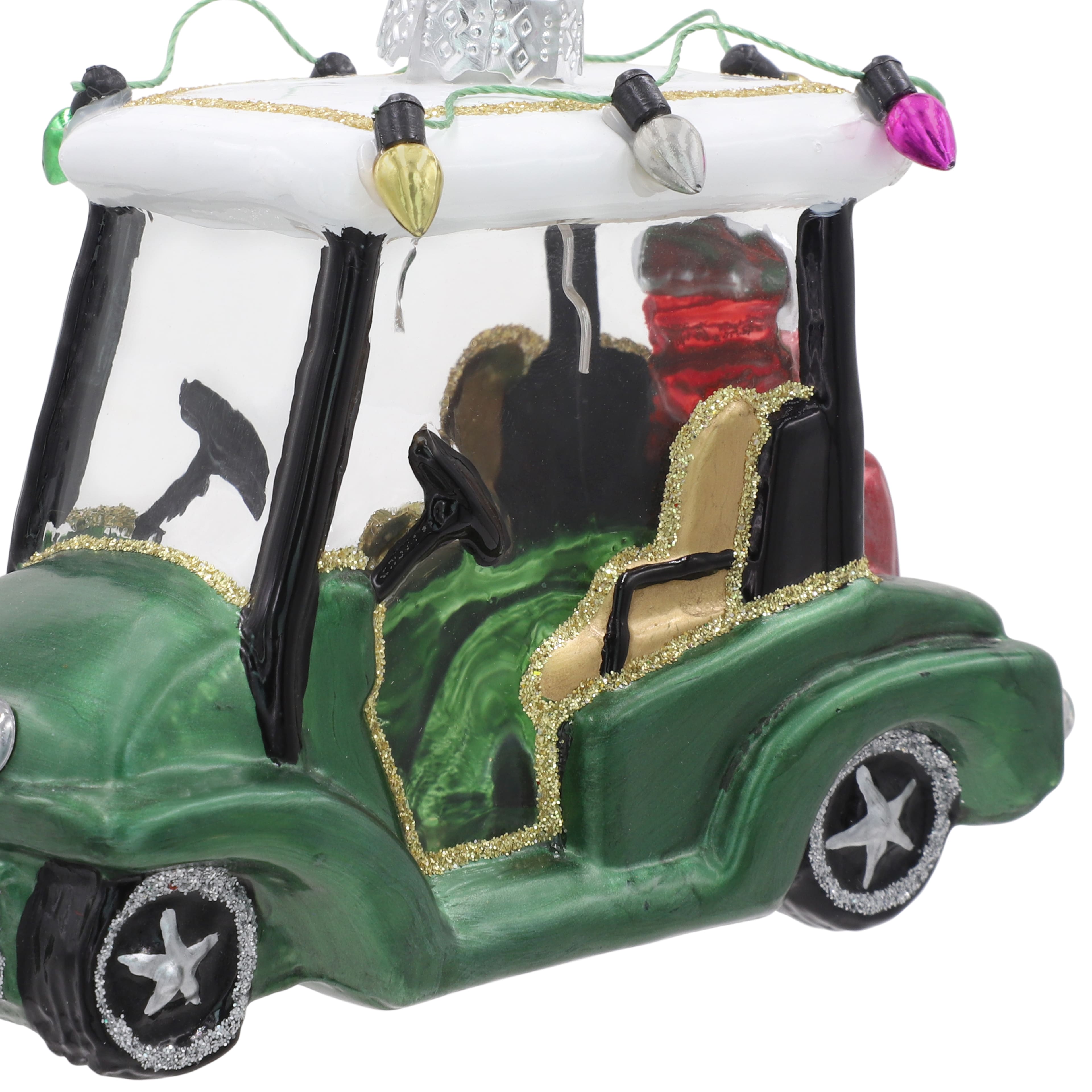 4&#x22; Golf Cart Glass Ornament by Ashland&#xAE;