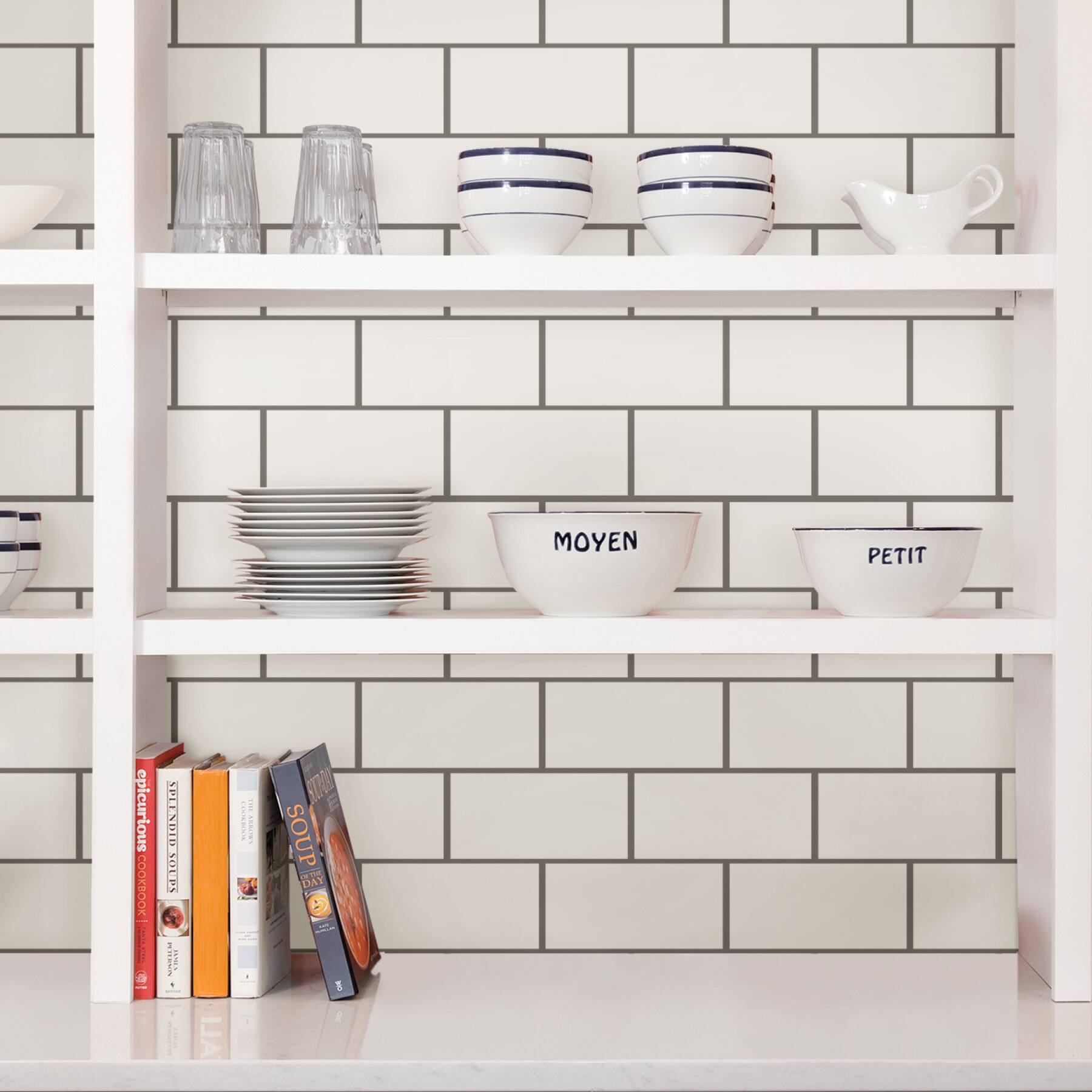 InHome Subway Tile Peel & Stick Backsplash Tiles