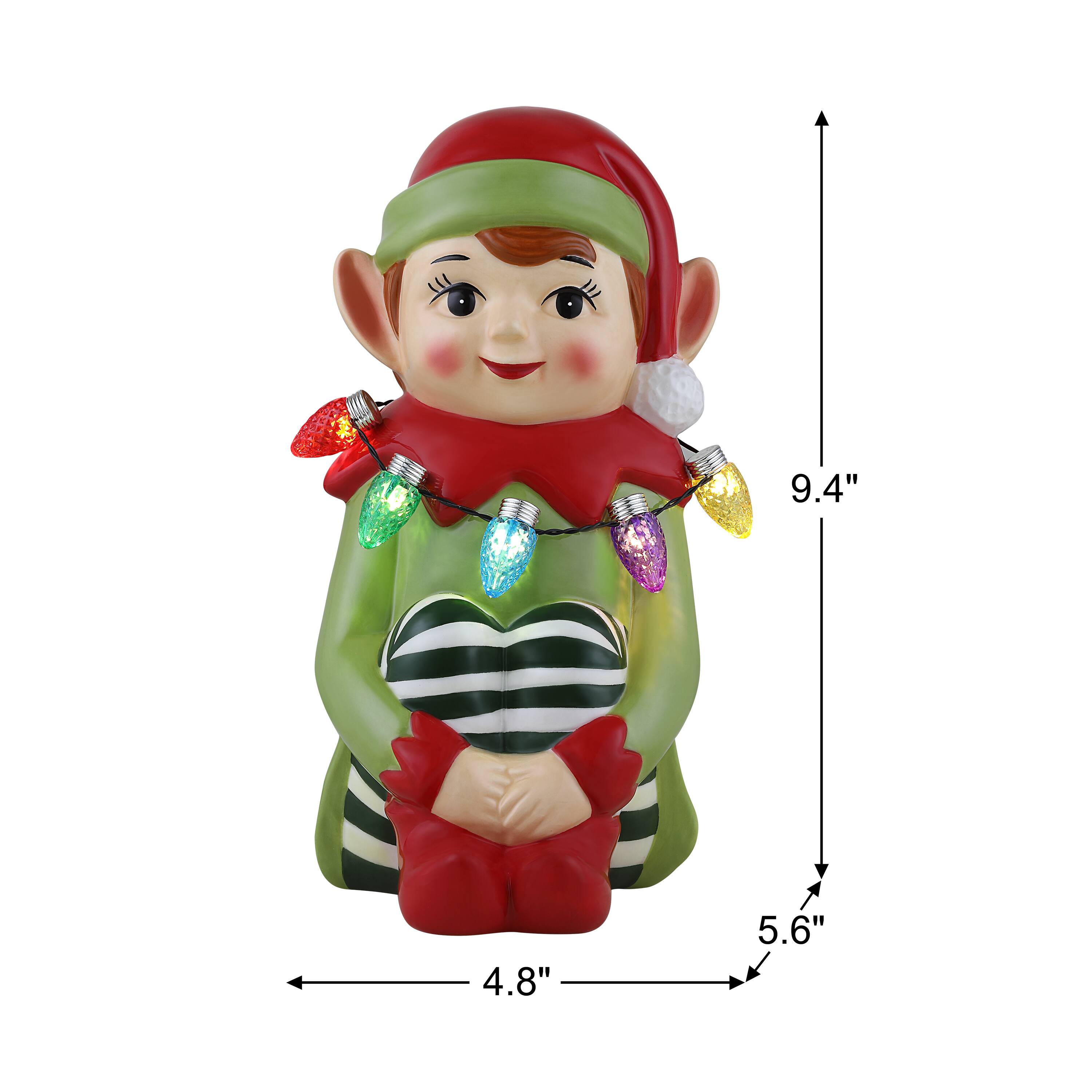 Mr. Christmas 9" Nostalgic Ceramic Elf Figure