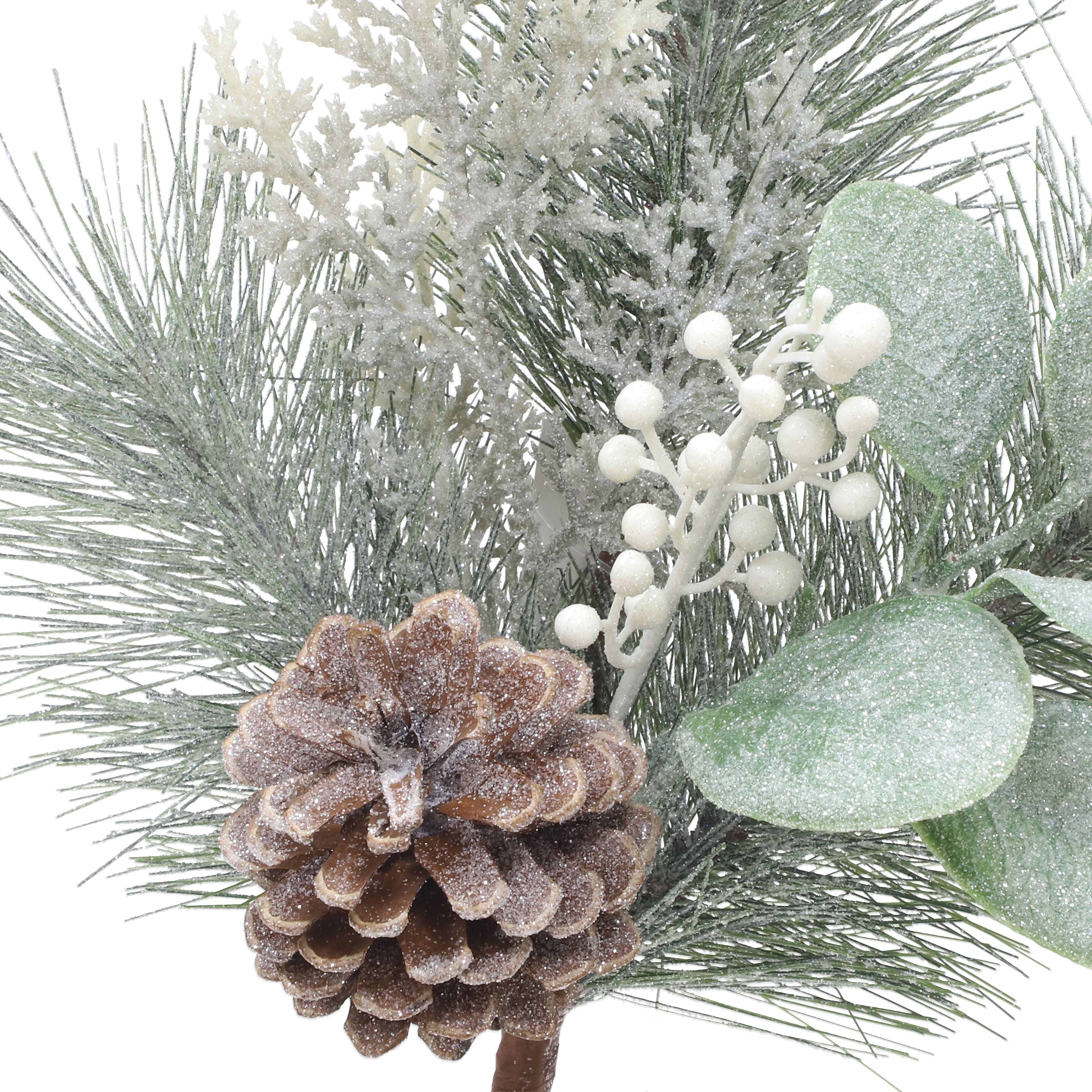 14.5&#x22; White Iced Pine, Eucalyptus &#x26; Berry Pick by Ashland&#xAE;