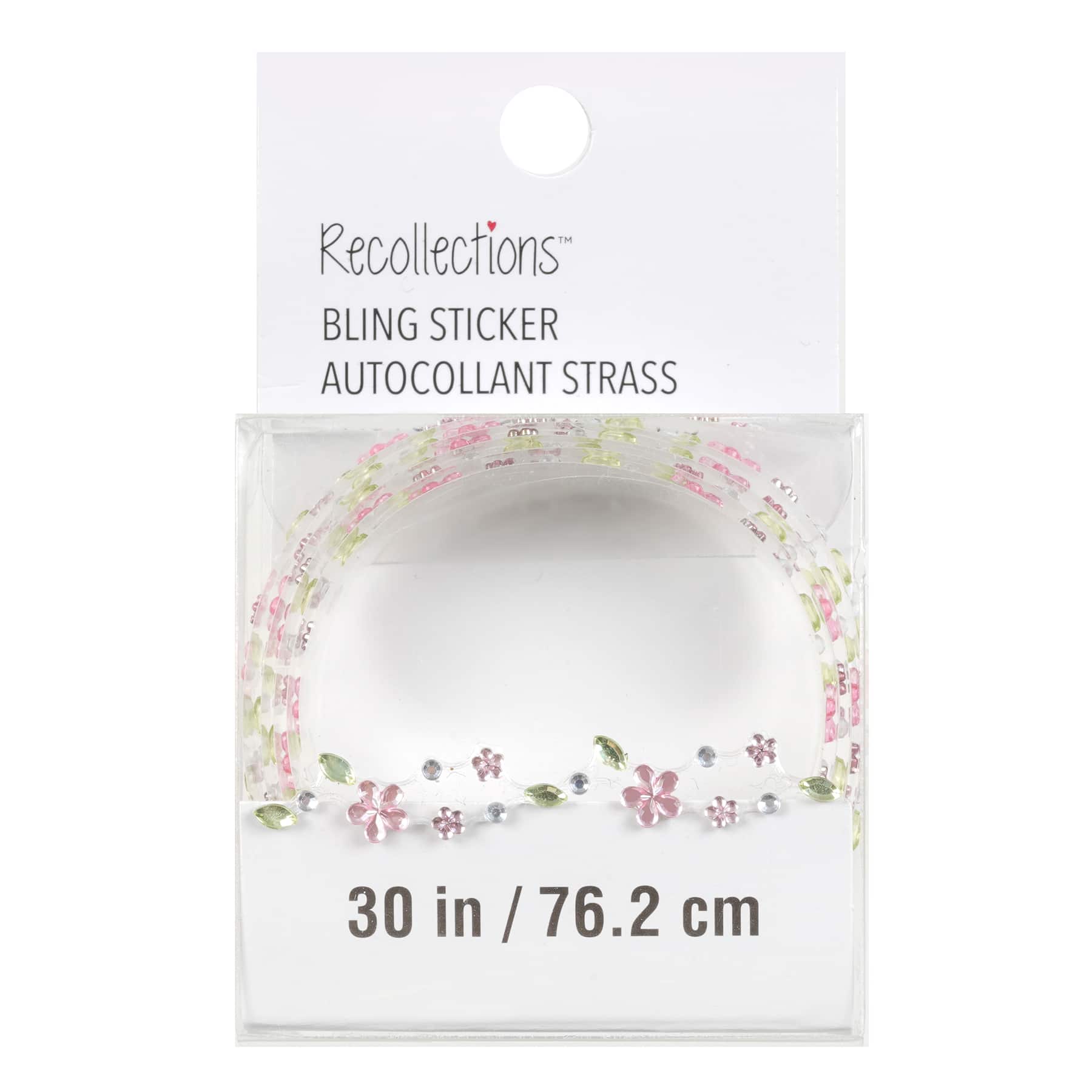 12 Pack: Pastel Flowers Bling on a Roll Embellishments by Recollections&#x2122;