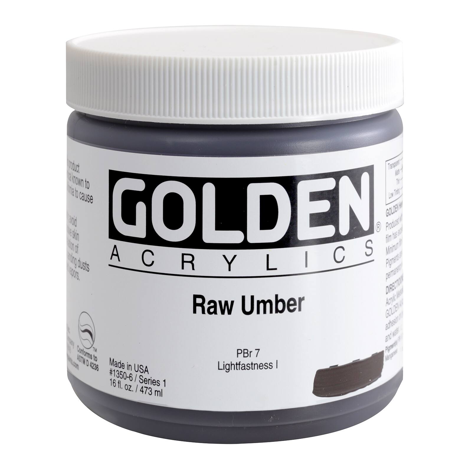 Golden Heavy Body Acrylic Paint, 16 oz in Raw Umber - D022297S - Art and Craft Paint Buy the Golden Heavy Body Acrylic Paint, 16oz. at  sku D022297S