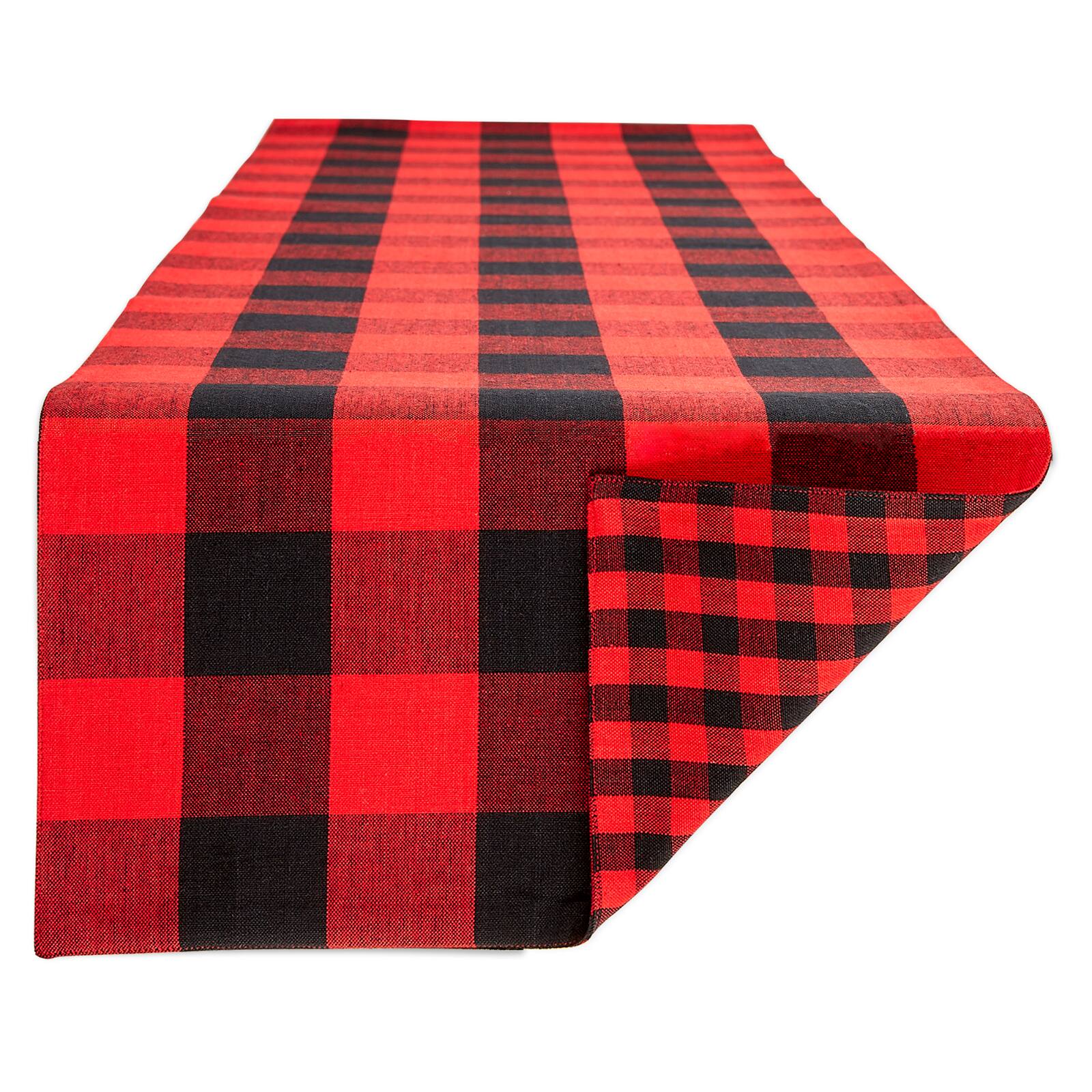 DII® 108" Reversible Gingham & Buffalo Check Table Runner