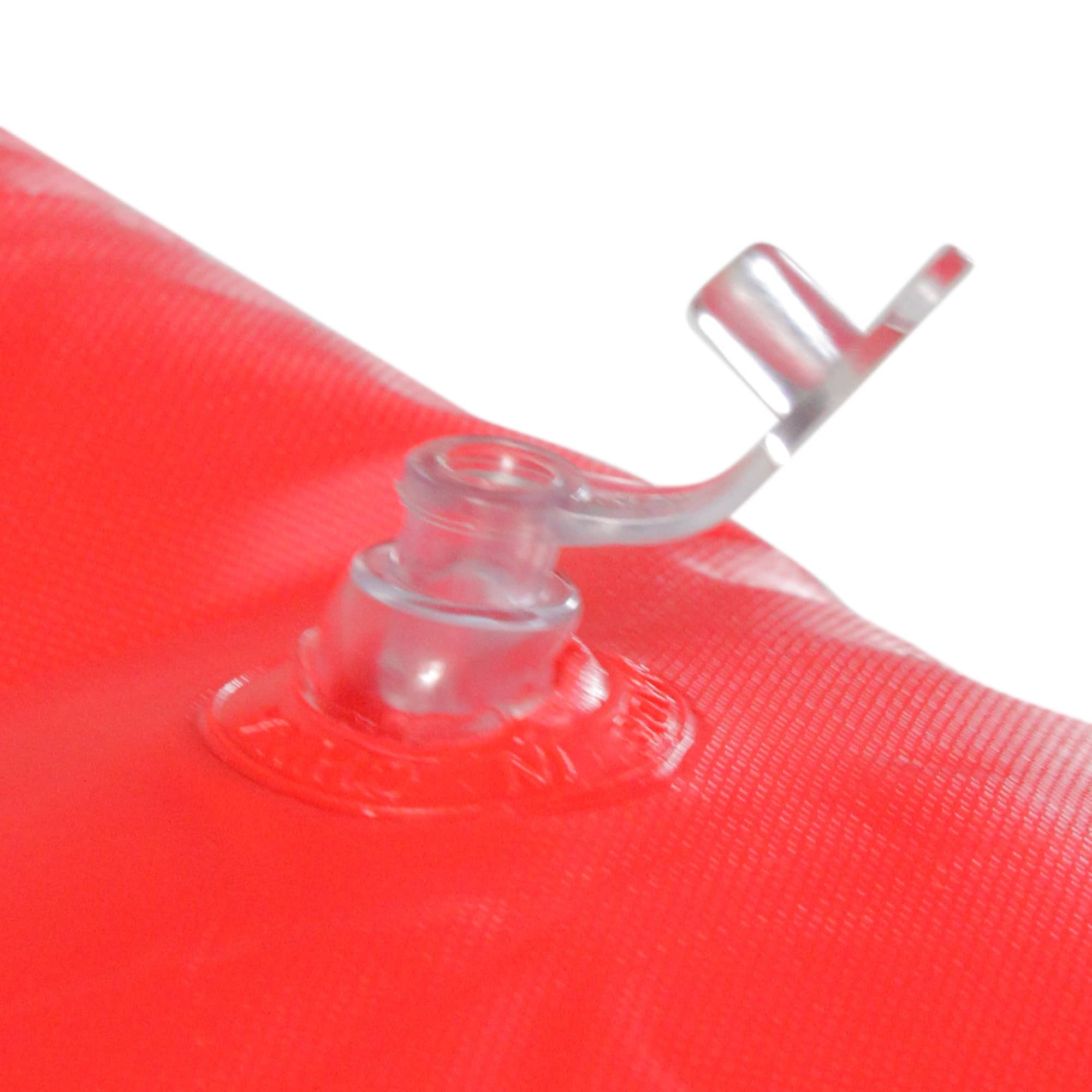 Swim Central 5ft. Inflatable Red & White Fire Boat Ride-On Water Squirter Swimming Pool Toy