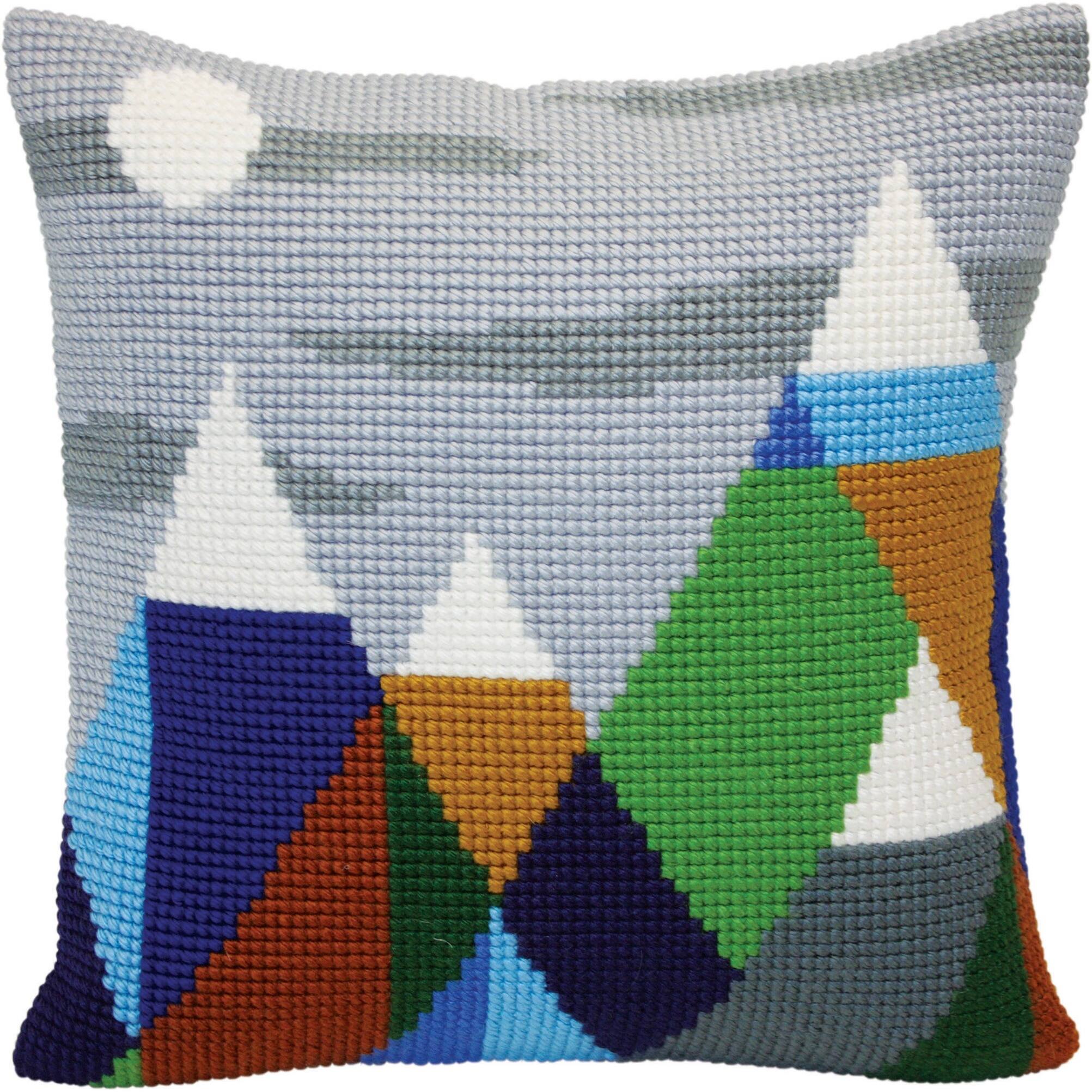 Collection D'Art Stamped Needlepoint Cushion Kit 40X40cm Before