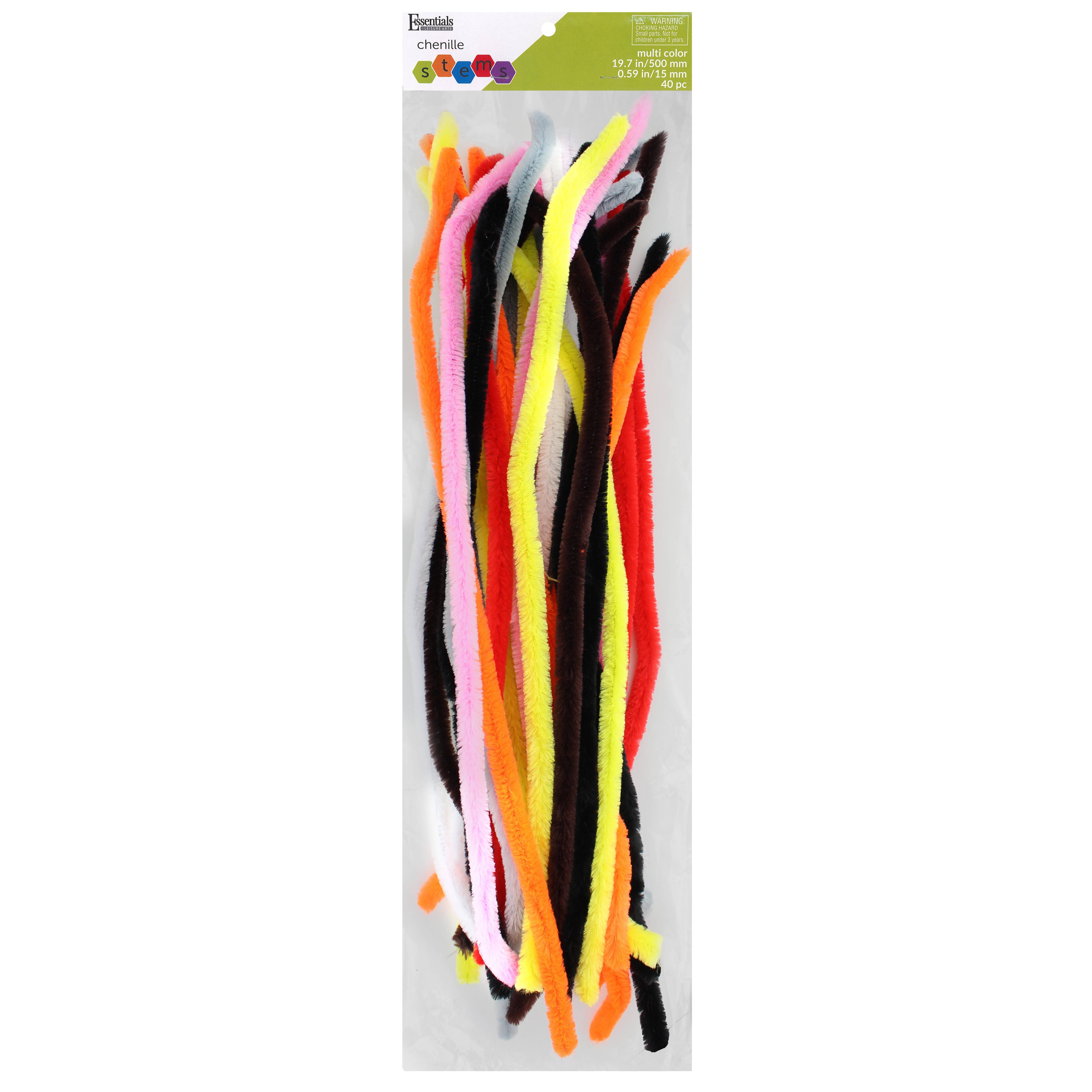 Essentials by Leisure Arts 19.7" Multi Chenille Stems, 40ct.