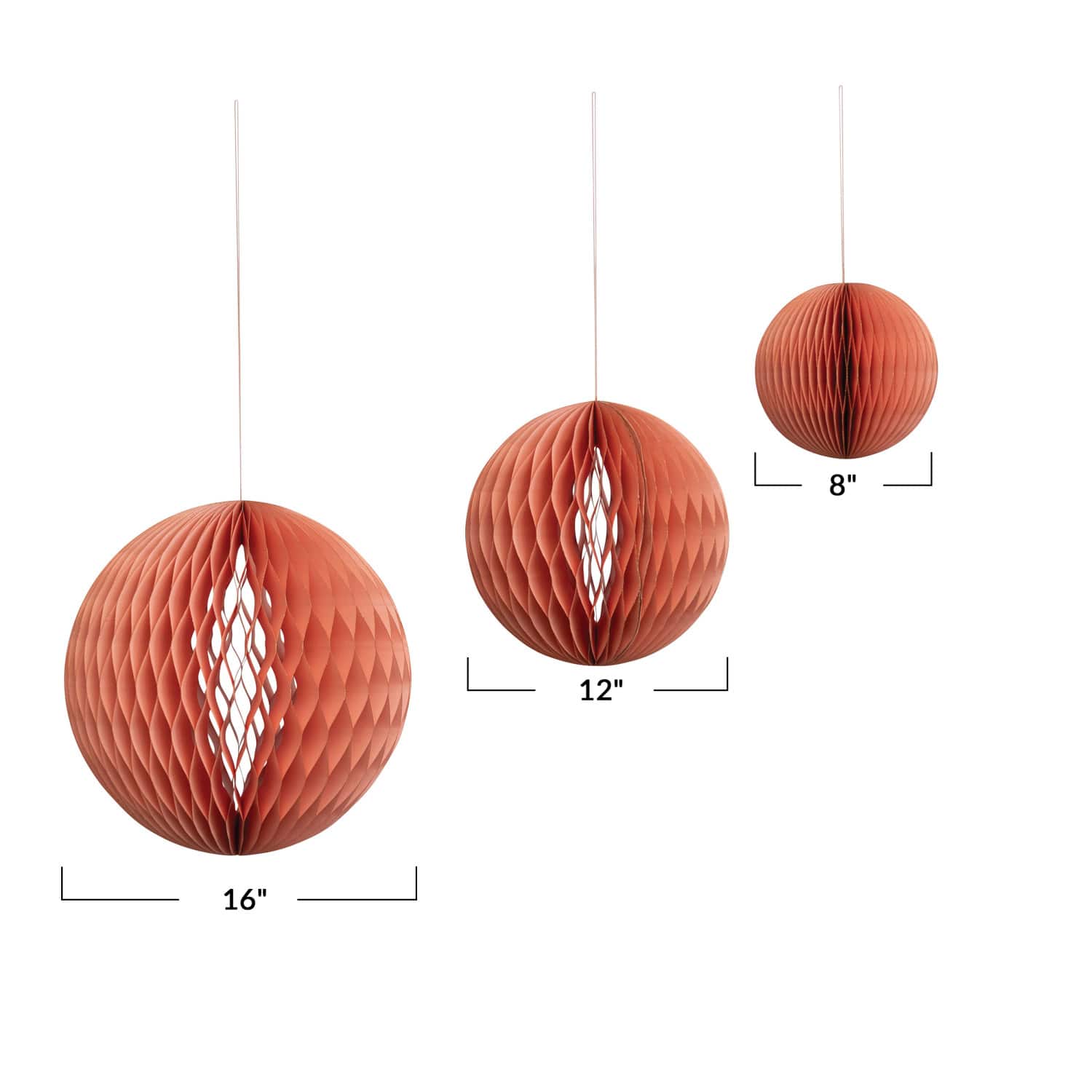 Hello Honey® 3ct. Honeycomb Paper Ball Ornaments