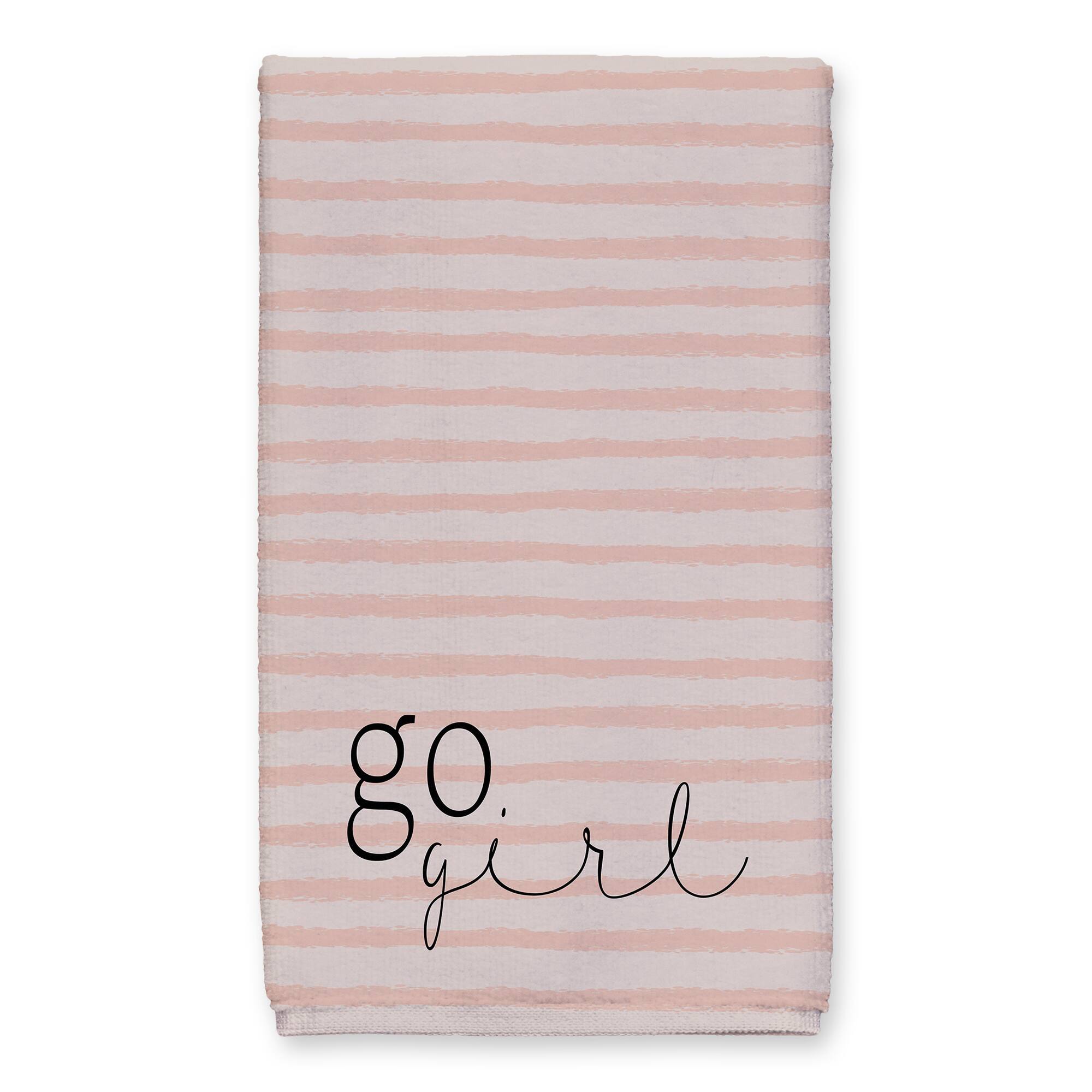 Go Girl Stripes 16" x 25" Tea Towel - Set of 2