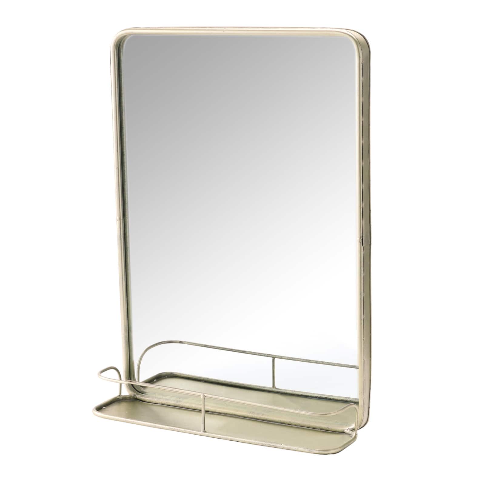 Hello Honey® Gold Rectangle Wall Mirror with Shelf