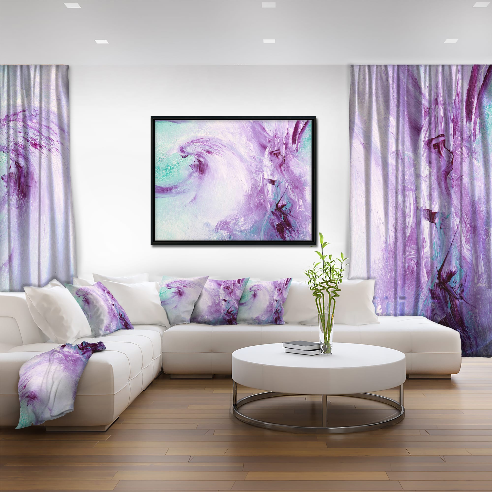 Designart - Deep Colors - Abstract Canvas Art Print in Black Frame