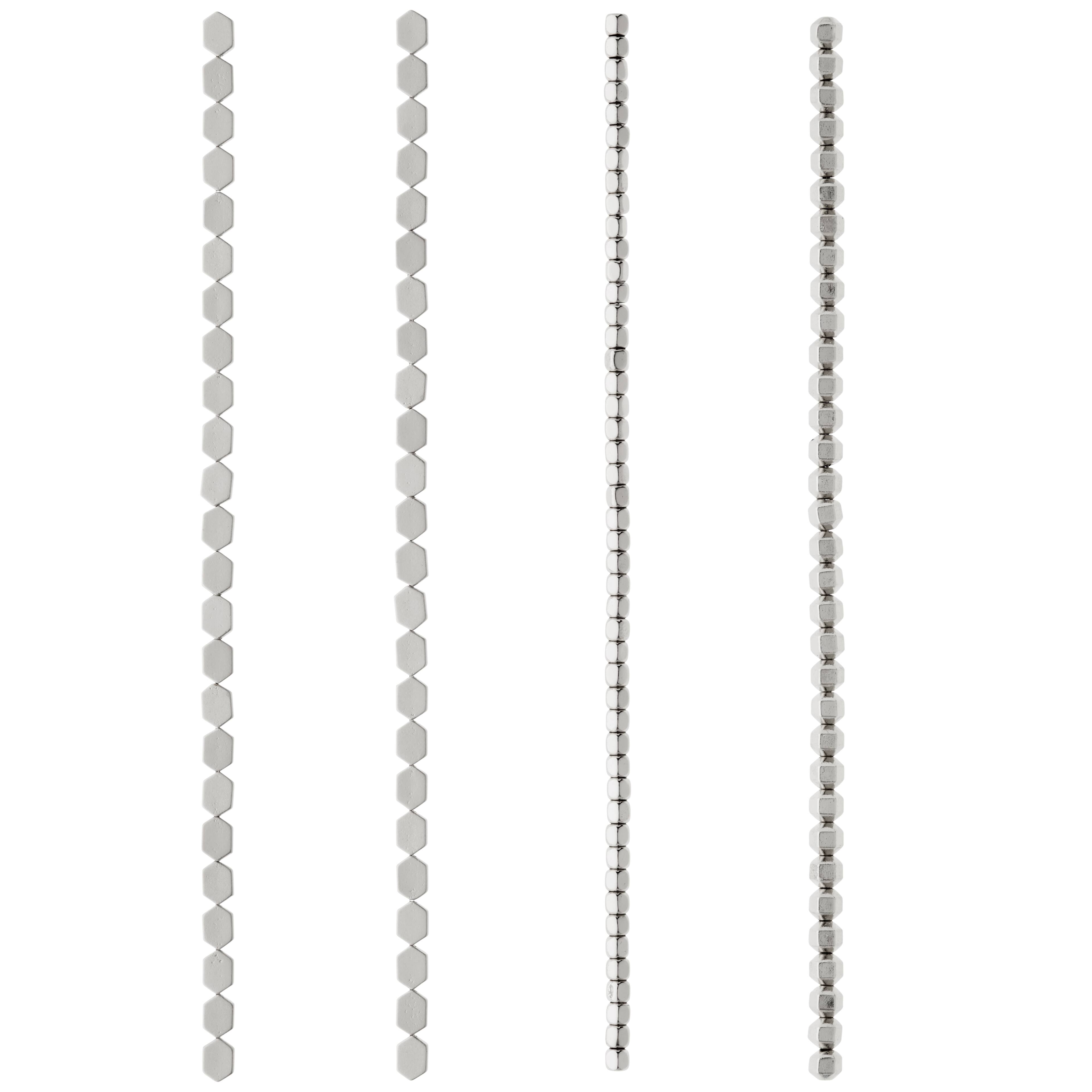 12 Pack: Silver Hematite Mix Beads by Bead Landing™