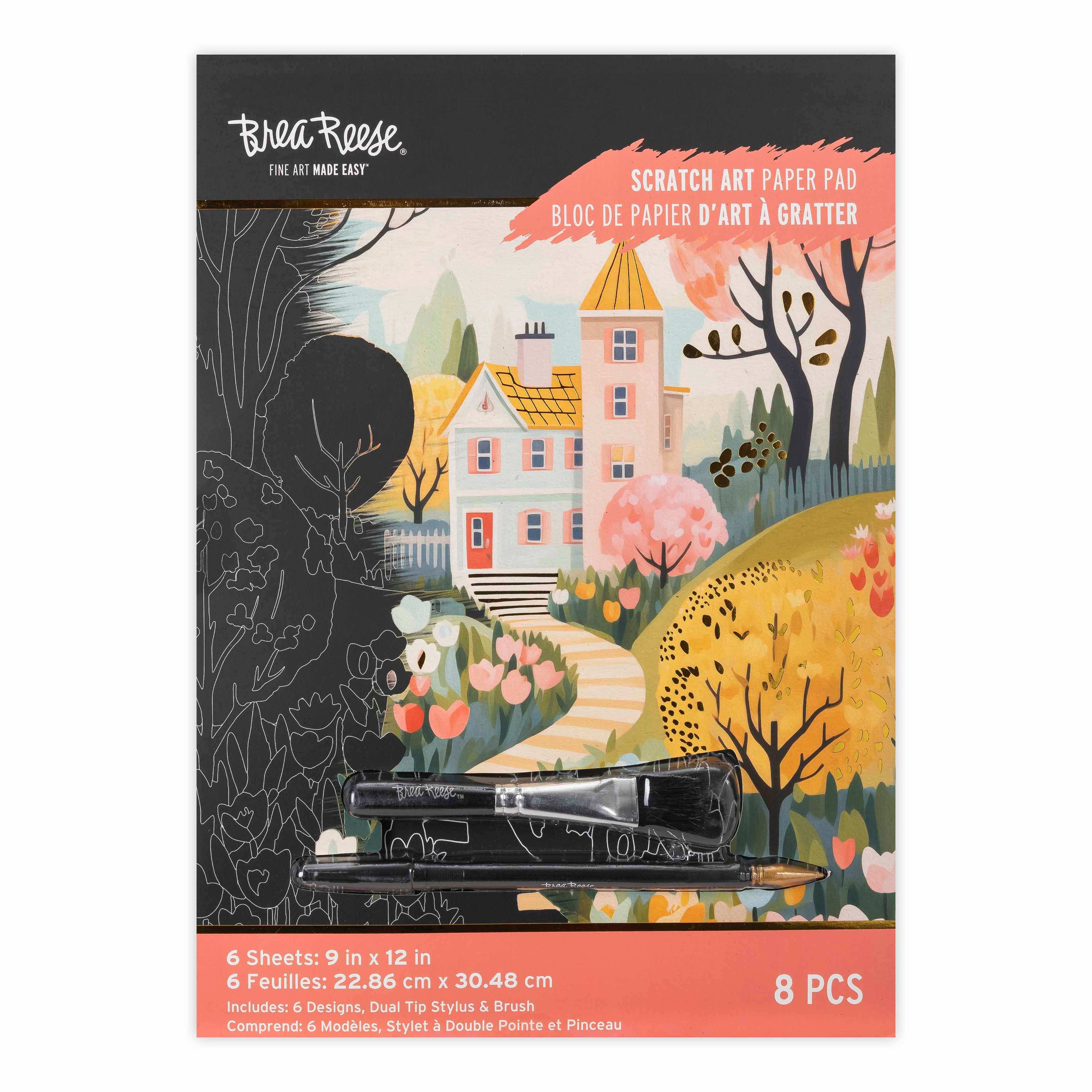 Brea Reese&#x2122; 9&#x22; x 12&#x22; Ethereal Summer Scenes Scratch Art Paper Pad