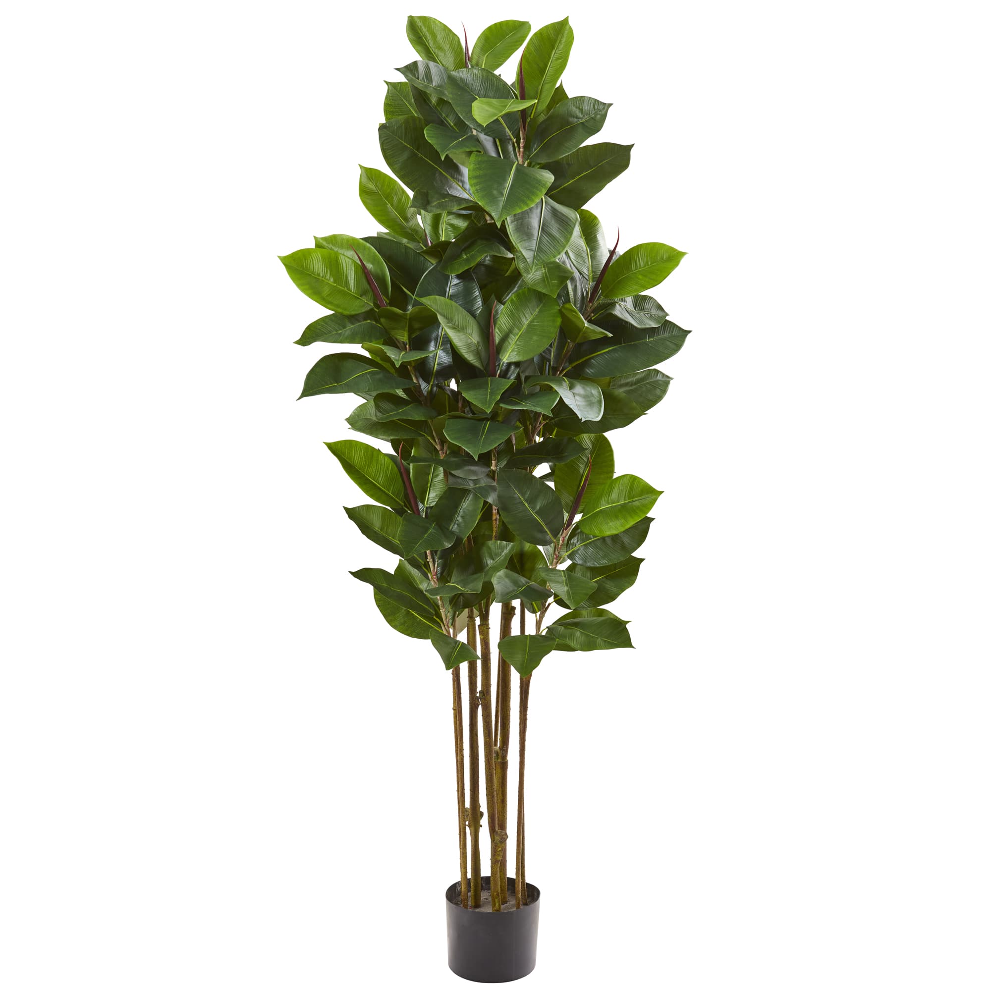 4.8ft. Potted Rubber Leaf Artificial Tree