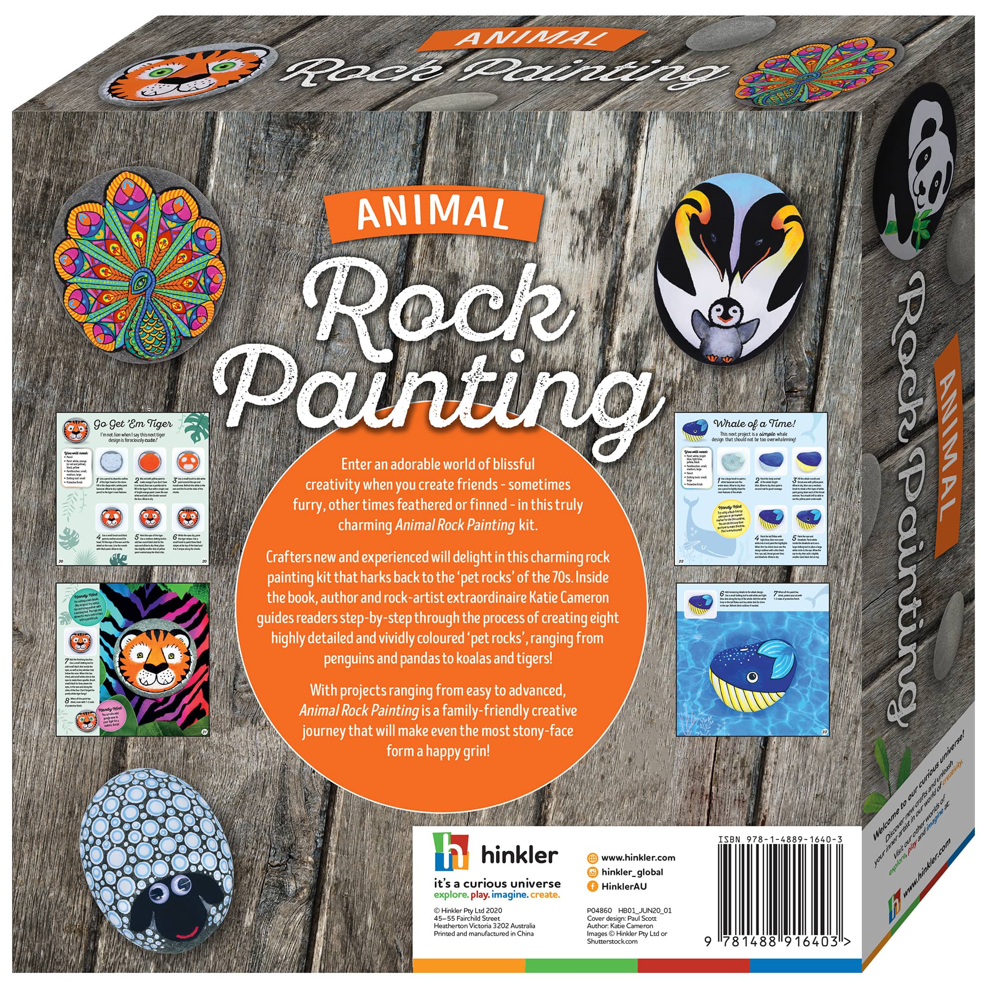 Hinkler DIY Animal Rock Painting Box Set