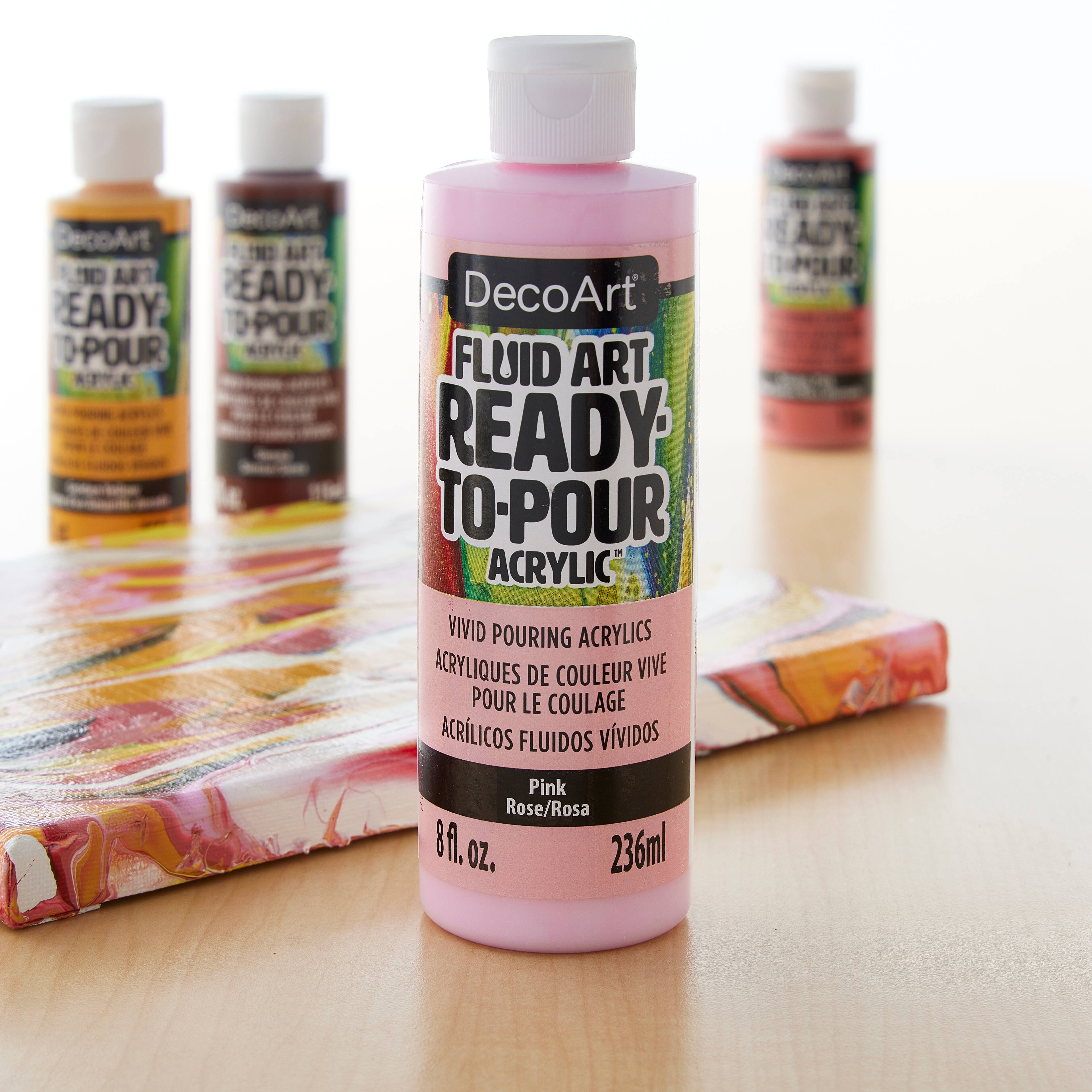 12 Pack DecoArt® Fluid Art ReadyToPour Acrylic™ Paint, 8oz. Artist