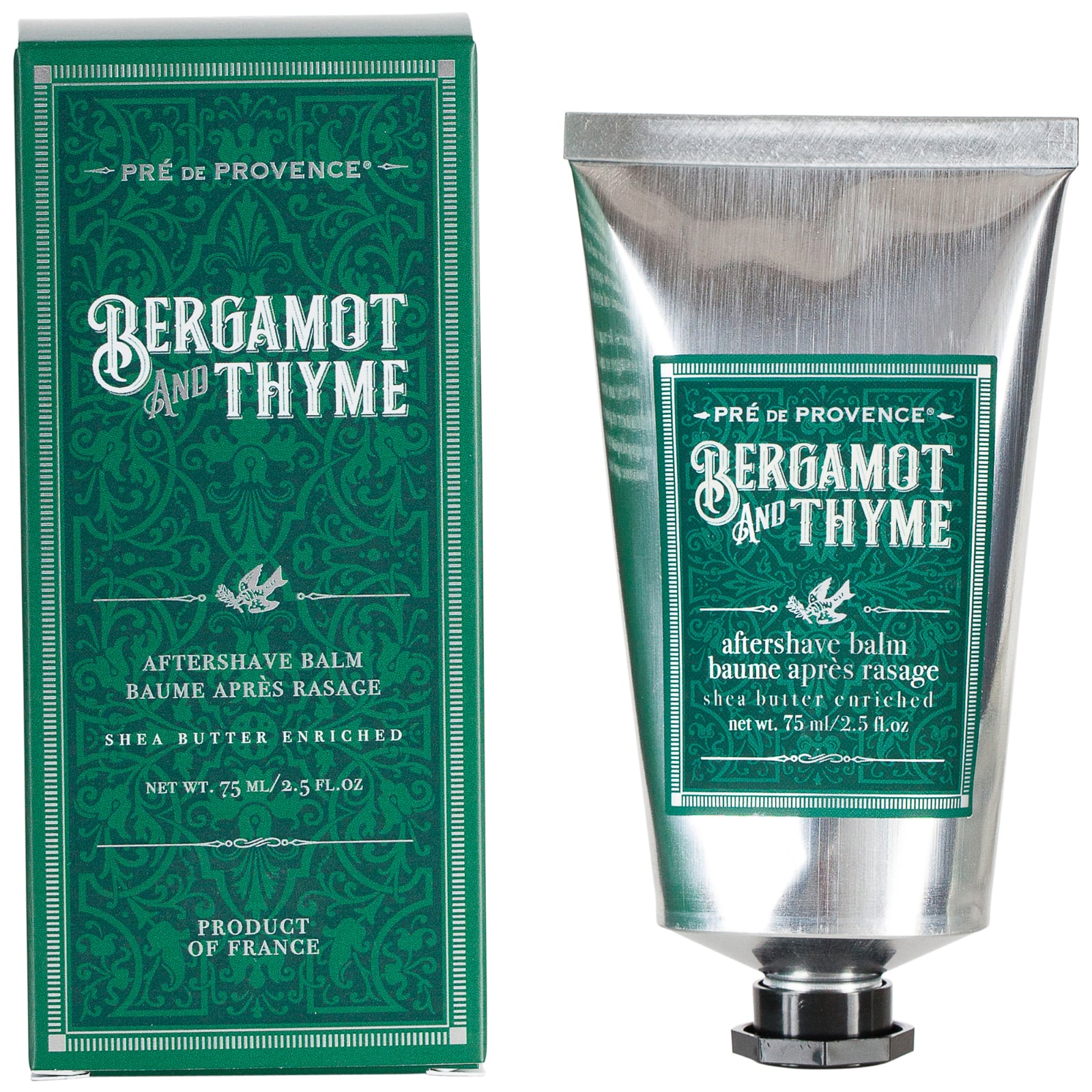 European Soaps Bergamot & Thyme Men's After-Shave Balm with Shea, 75mL