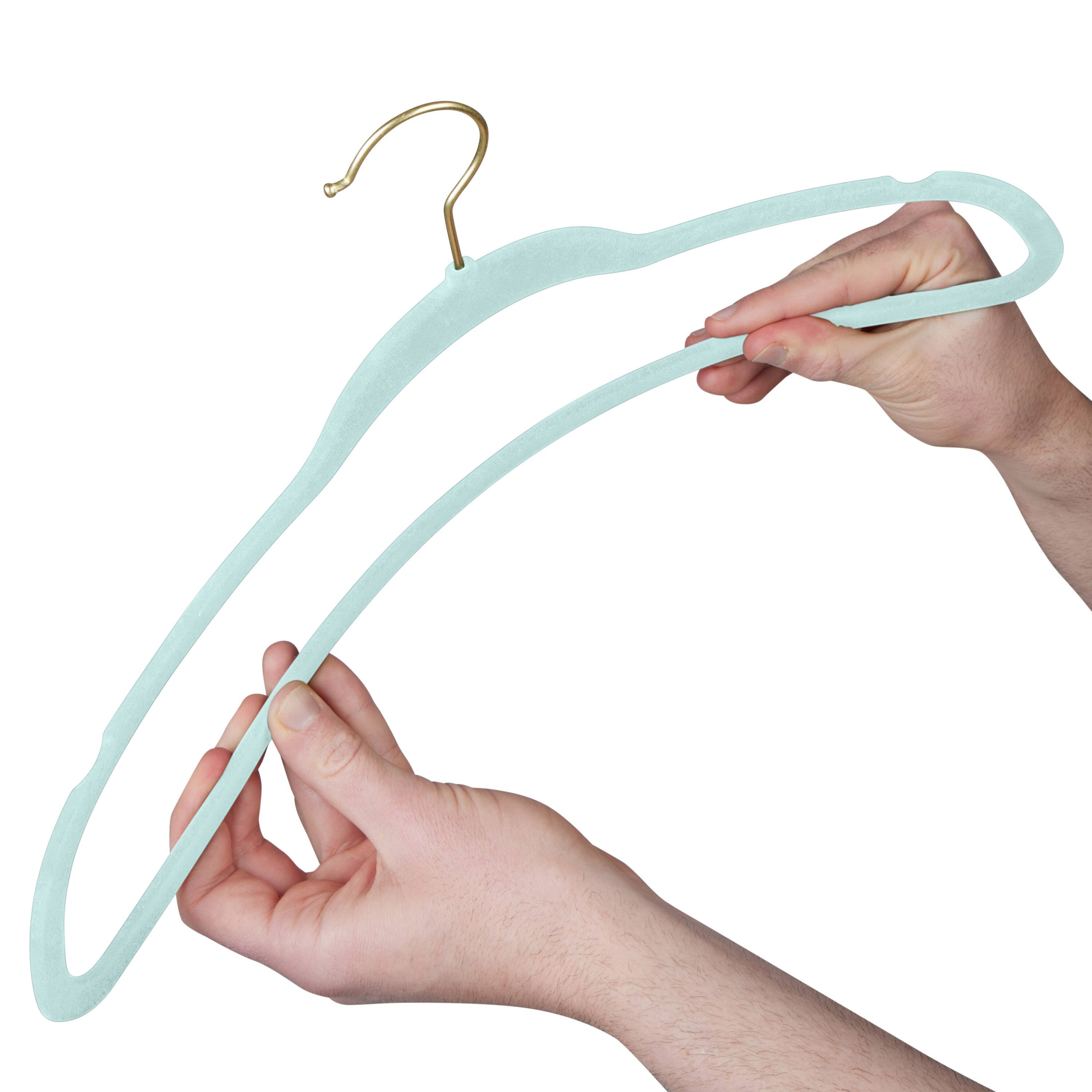 Simplify Super Slim Velvet Hangers with Gold Hook, 10ct.