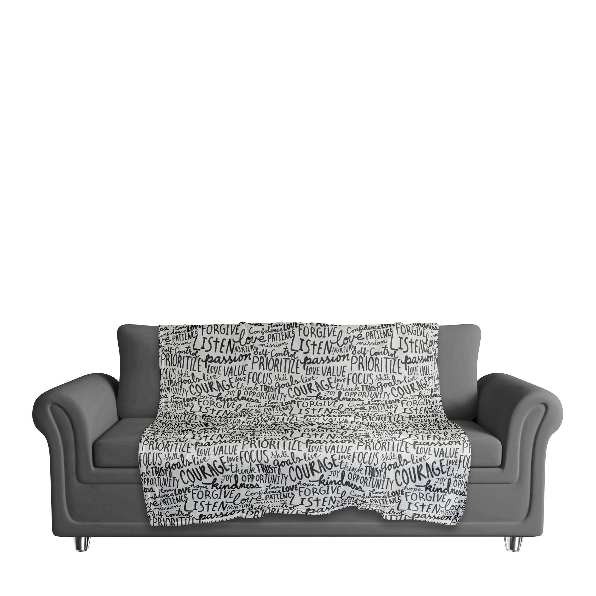 Wisdom Words 50&#x22; x 60&#x22; Coral Fleece Blanket