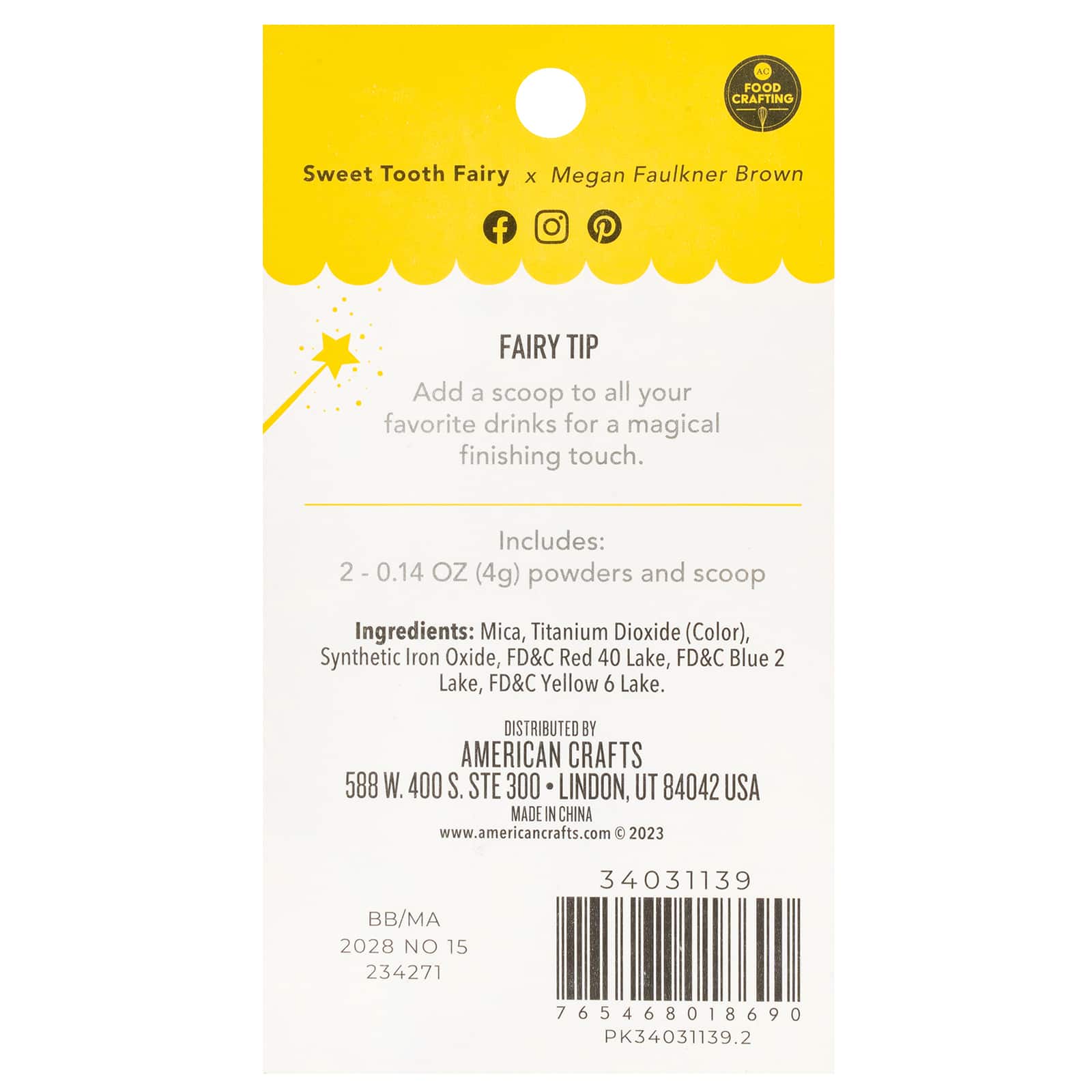 Sweet Tooth Fairy&#xAE; Gold &#x26; Silver Edible Drink Glitter
