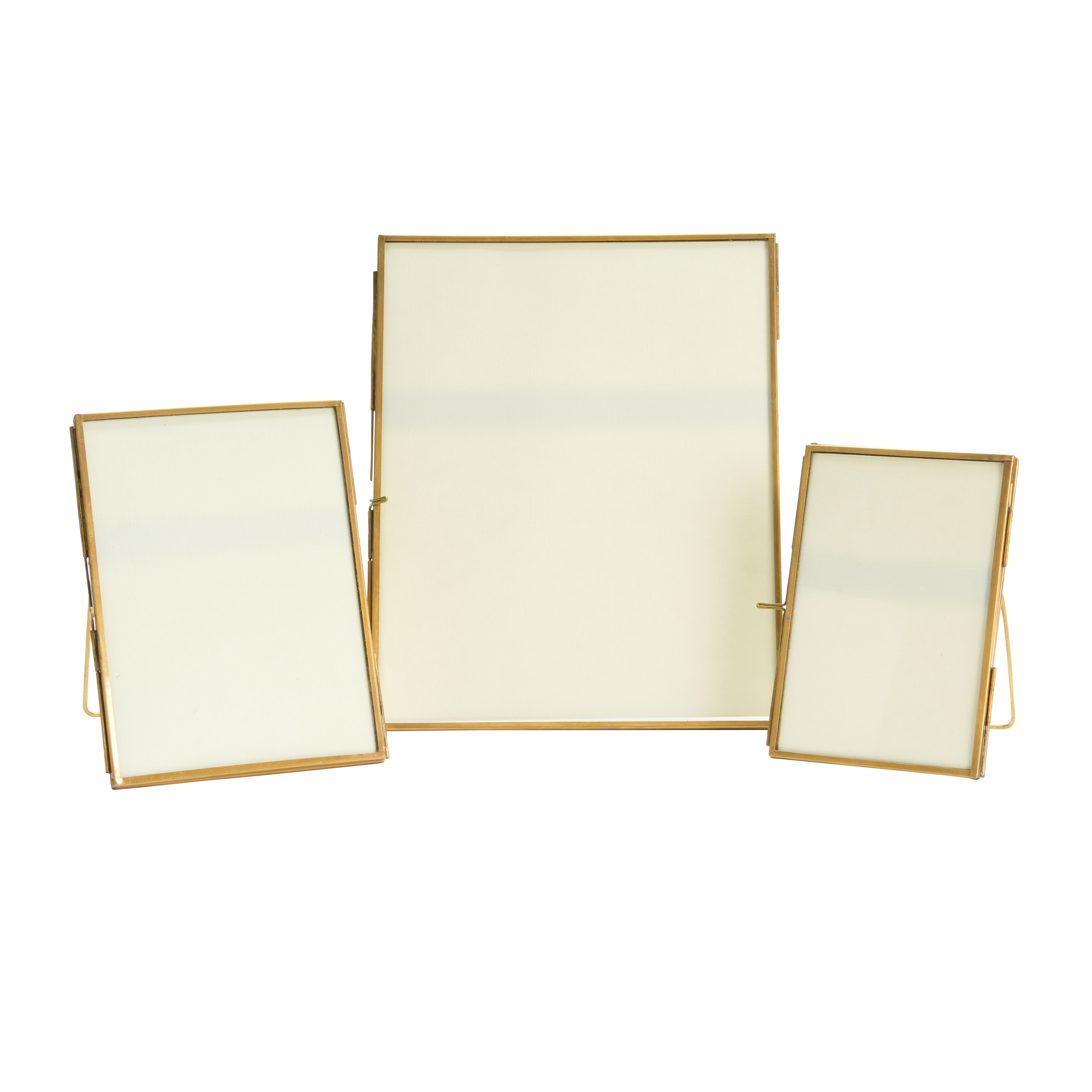 3 Pack Gold Brass Framed Photo Frame