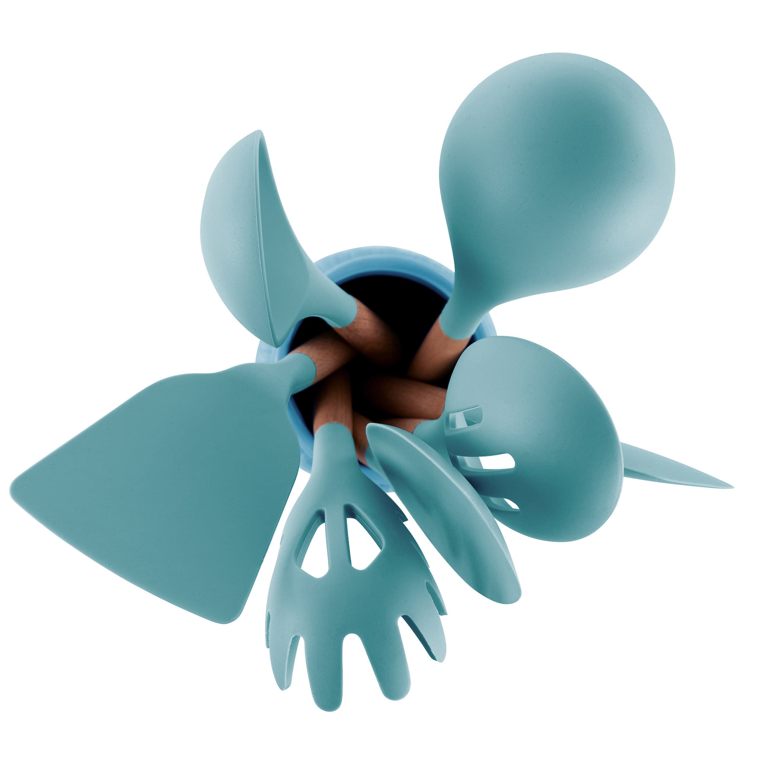 MegaChef Light Teal Silicone & Wood Cooking Utensils Set, 9ct.