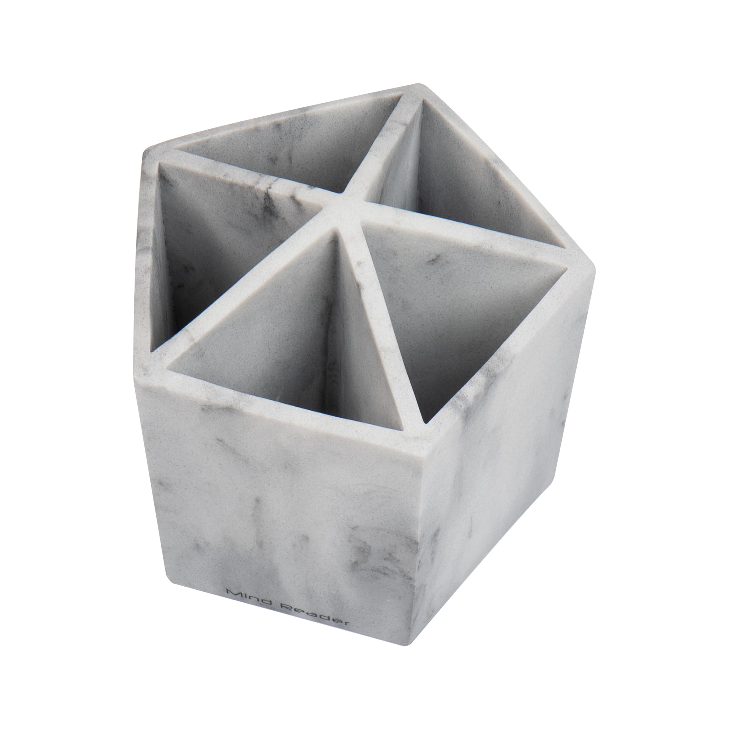 Mind Reader Marbella Collection White 5-Section Pen & Accessory Holder