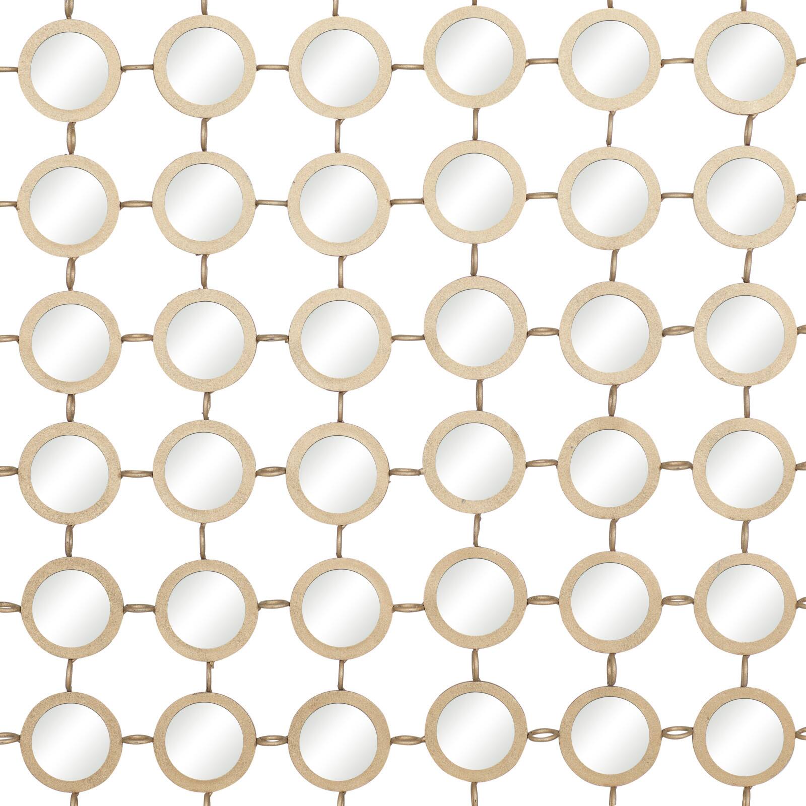 Gold Glam Metal Wall Mirror, 40&#x22; x 40&#x22;