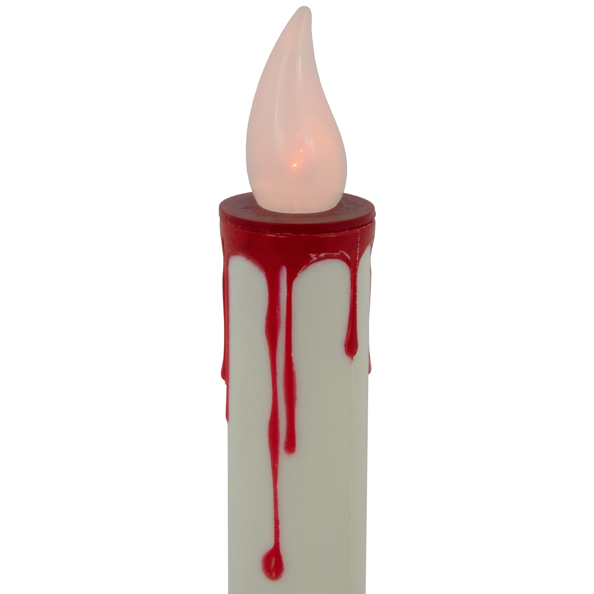 9&#x22; Flickering LED Halloween Candle Lamp with Dripping Blood Effect