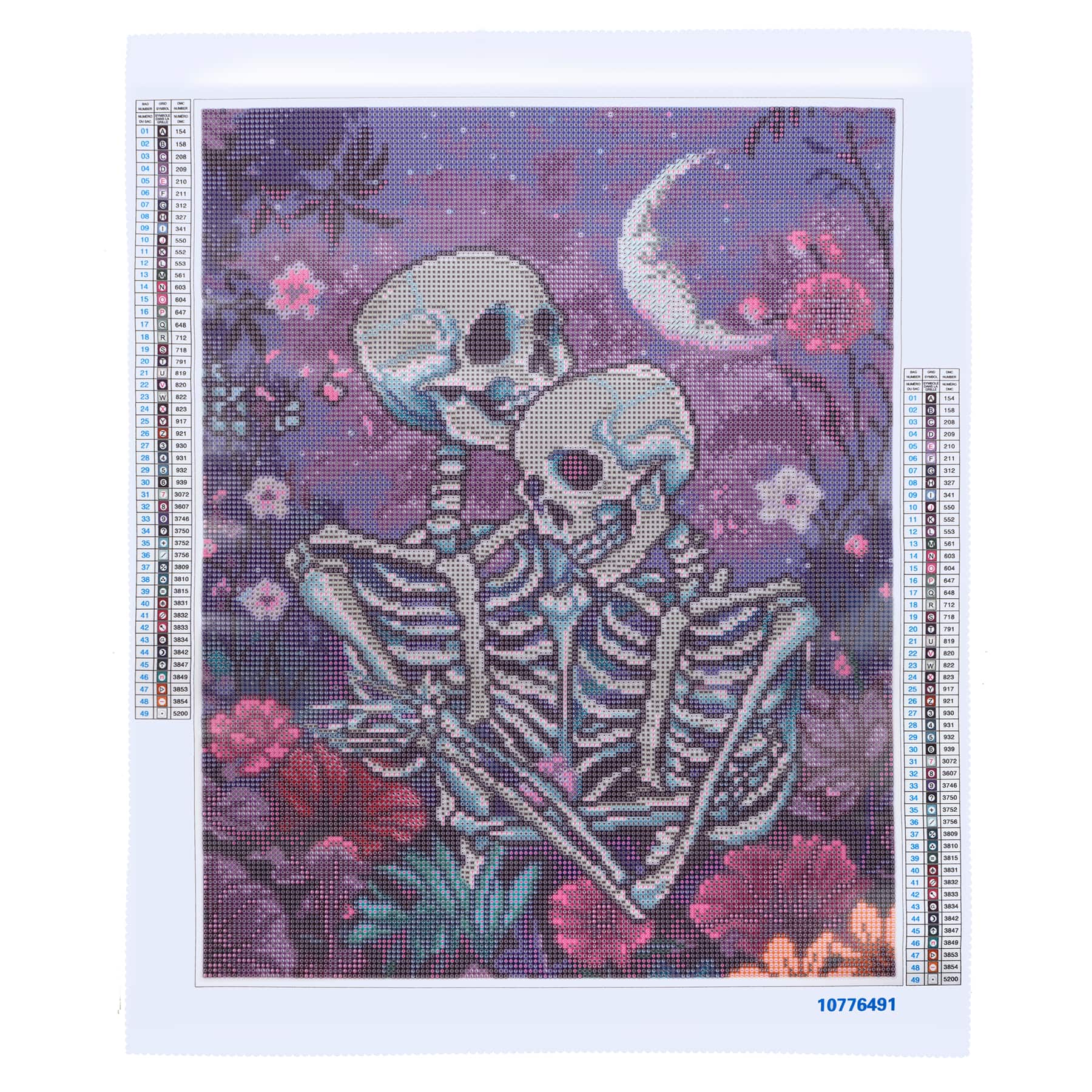 16&#x22; x 20&#x22; Skeleton Lovers Diamond Art Kit by Make Market&#xAE;