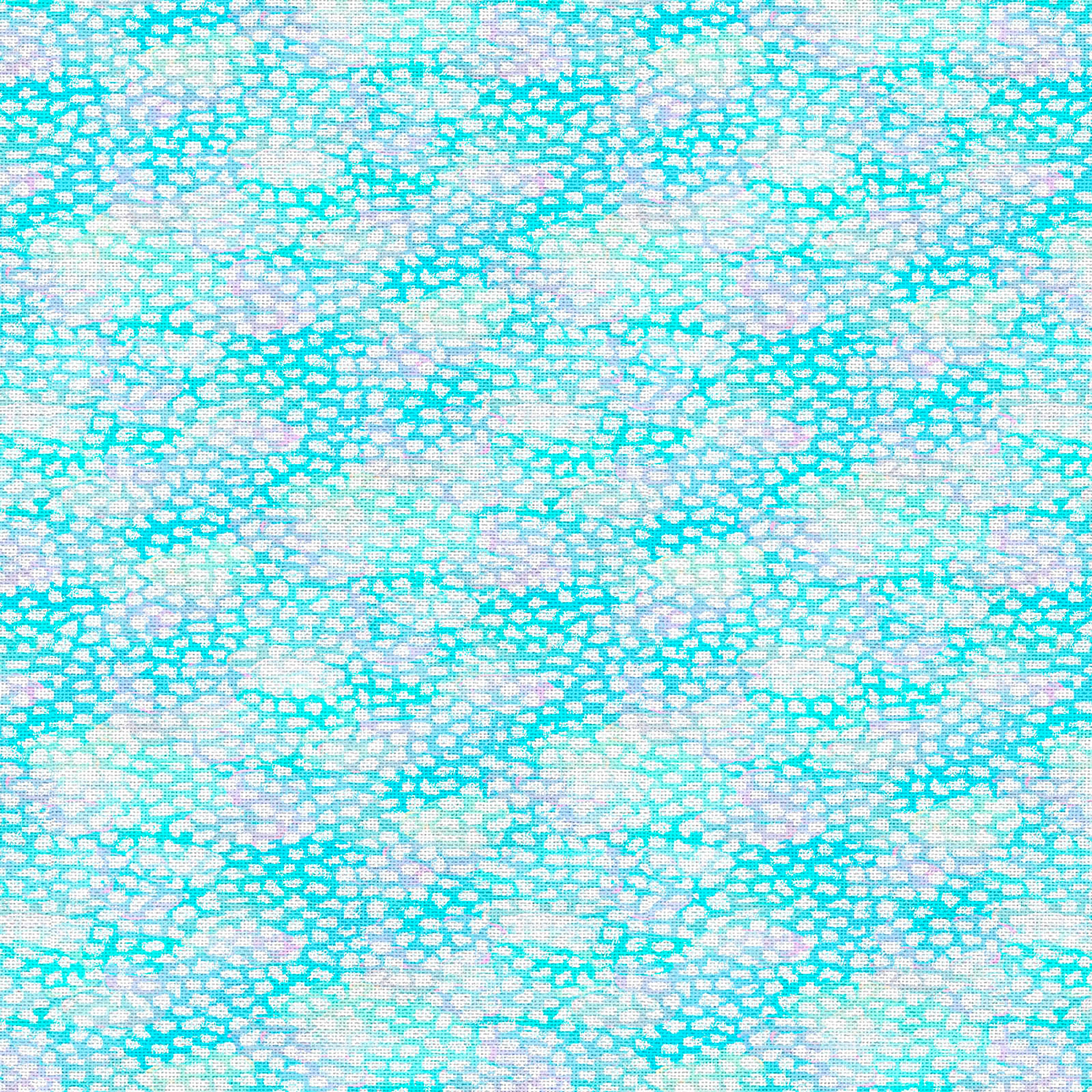 Fabric Editions Turquoise Abstract Dot Cotton Fabric