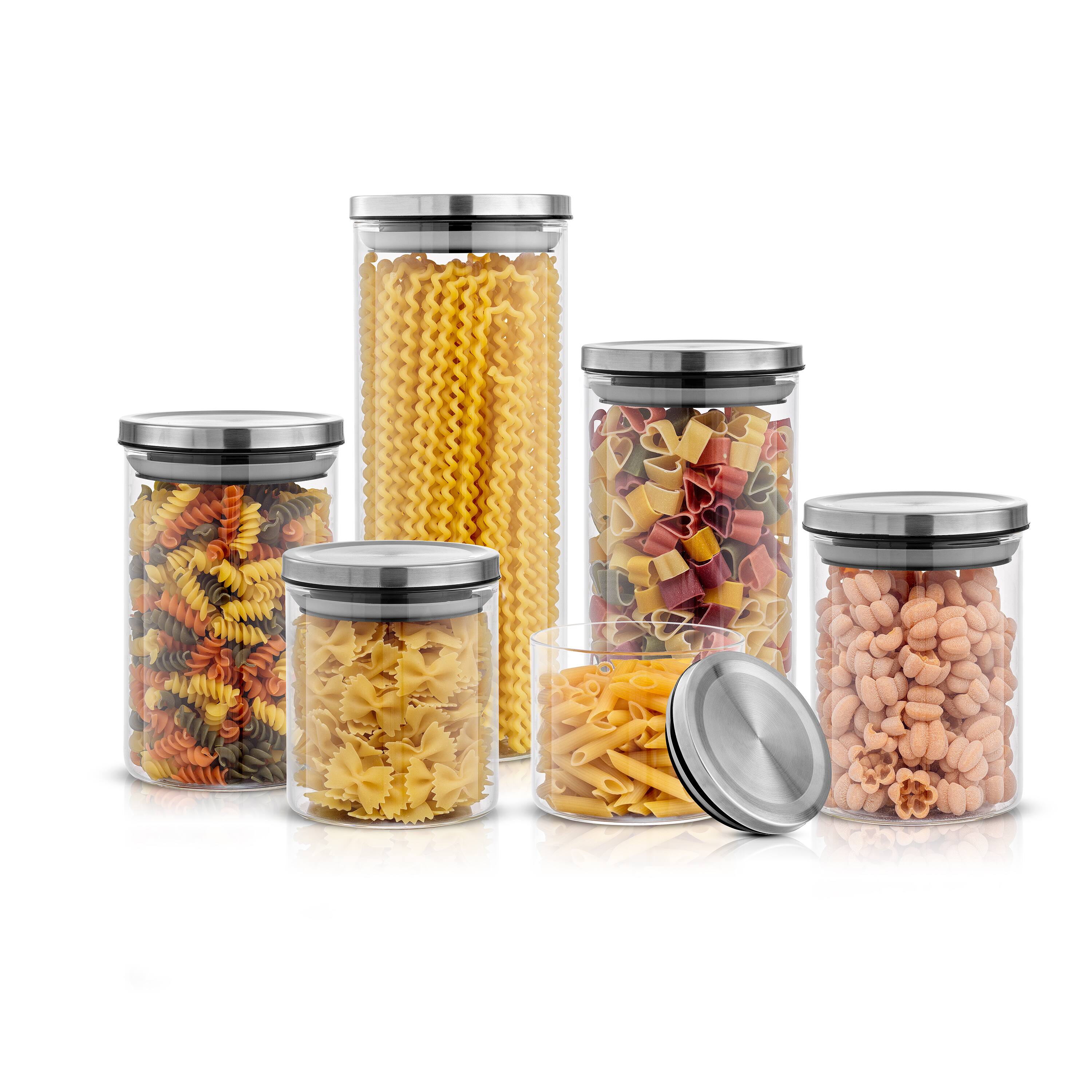 JoyJolt® Storage Jars with Airtight Stainless Steel Lids, 6ct.