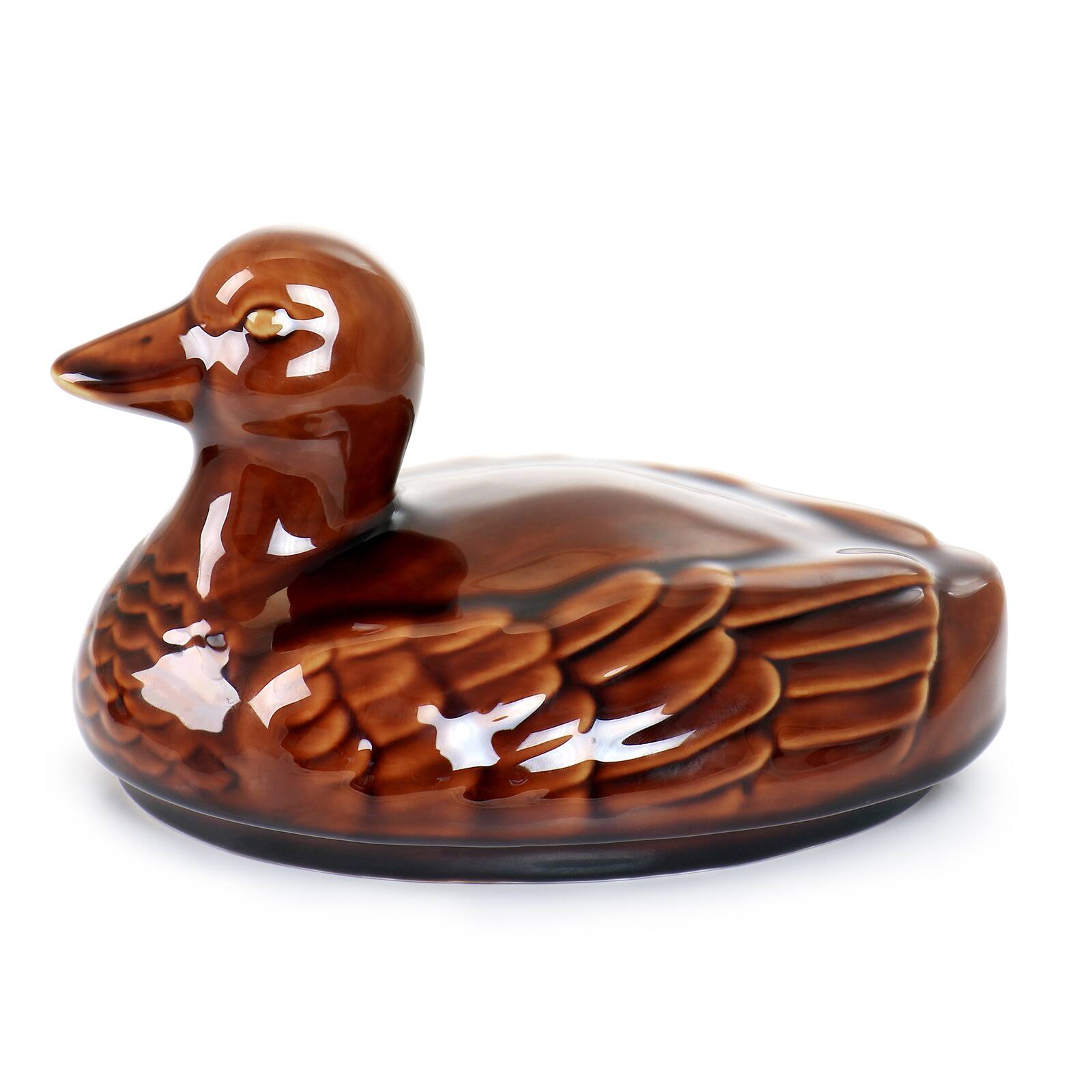 Martha Stewart 9" Brown Ceramic Goose Oval Baker
