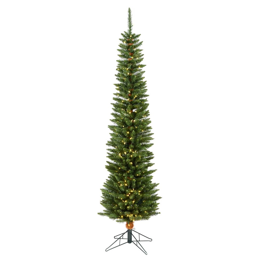 7.5ft. Pre-Lit Durham Pole Pine Artificial Christmas Tree, Warm White Dura-Lit® LED Lights