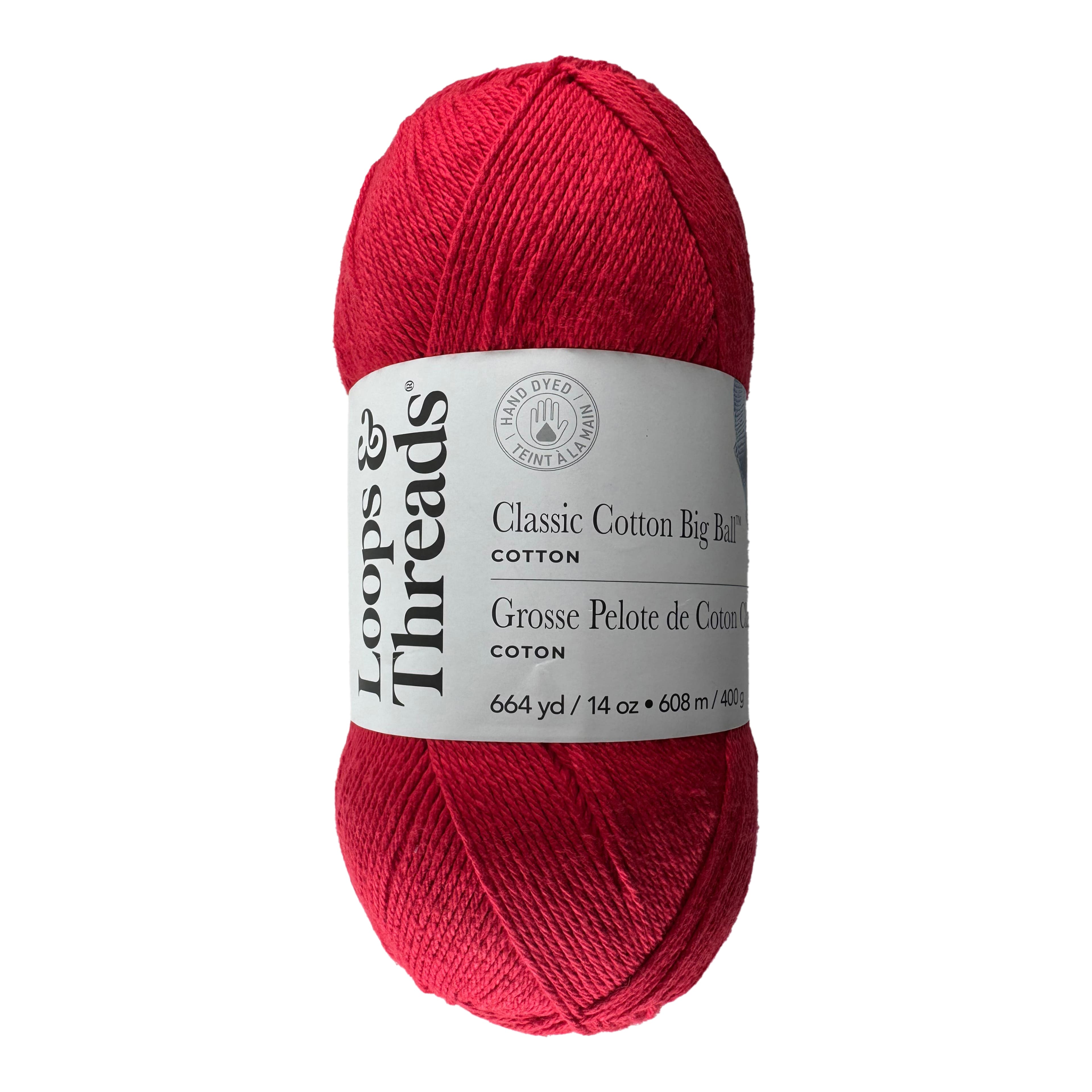 Classic Cotton Big Ball™ Solid Yarn by Loops & Threads®