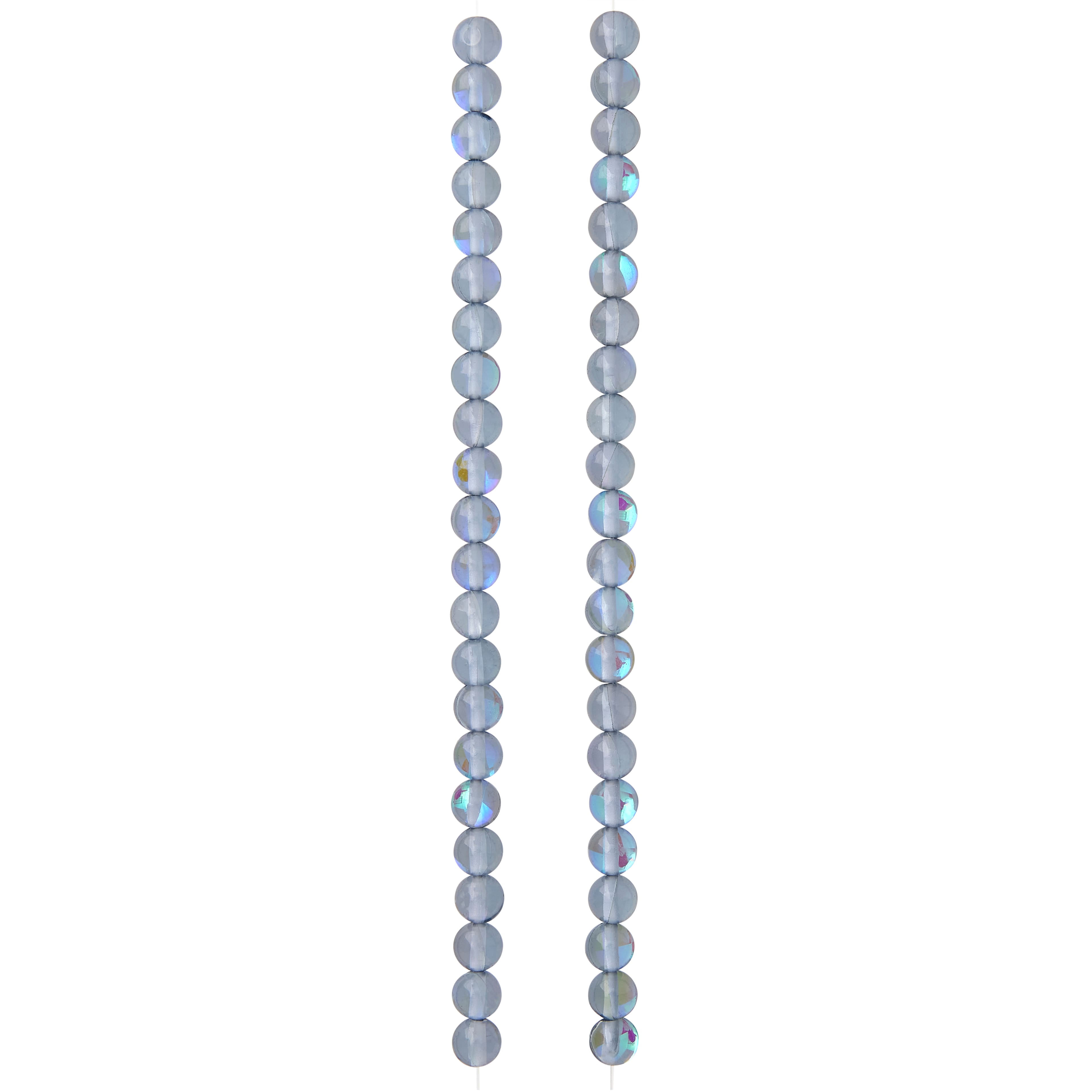 Gray Synthetic Opal Glass Round Beads, 6mm by Bead Landing&#x2122;