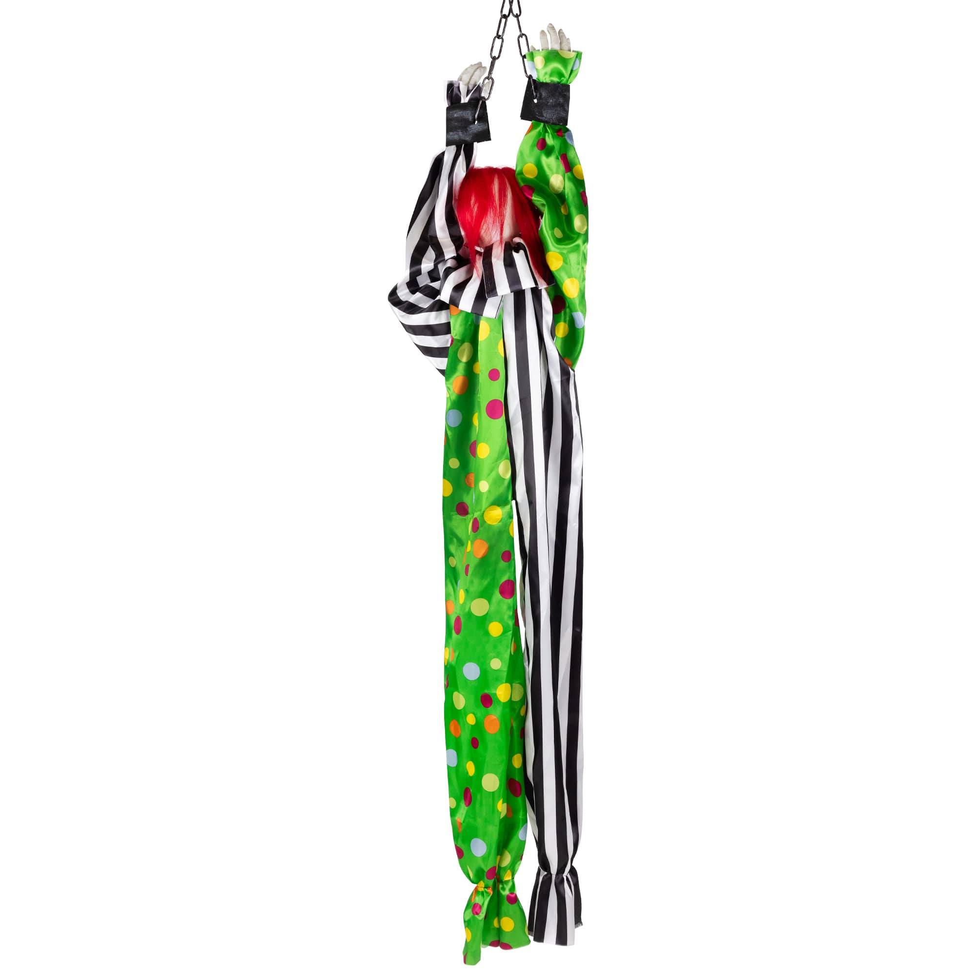 5ft Animated Shaking Clown with Sound Hanging Halloween Decoration