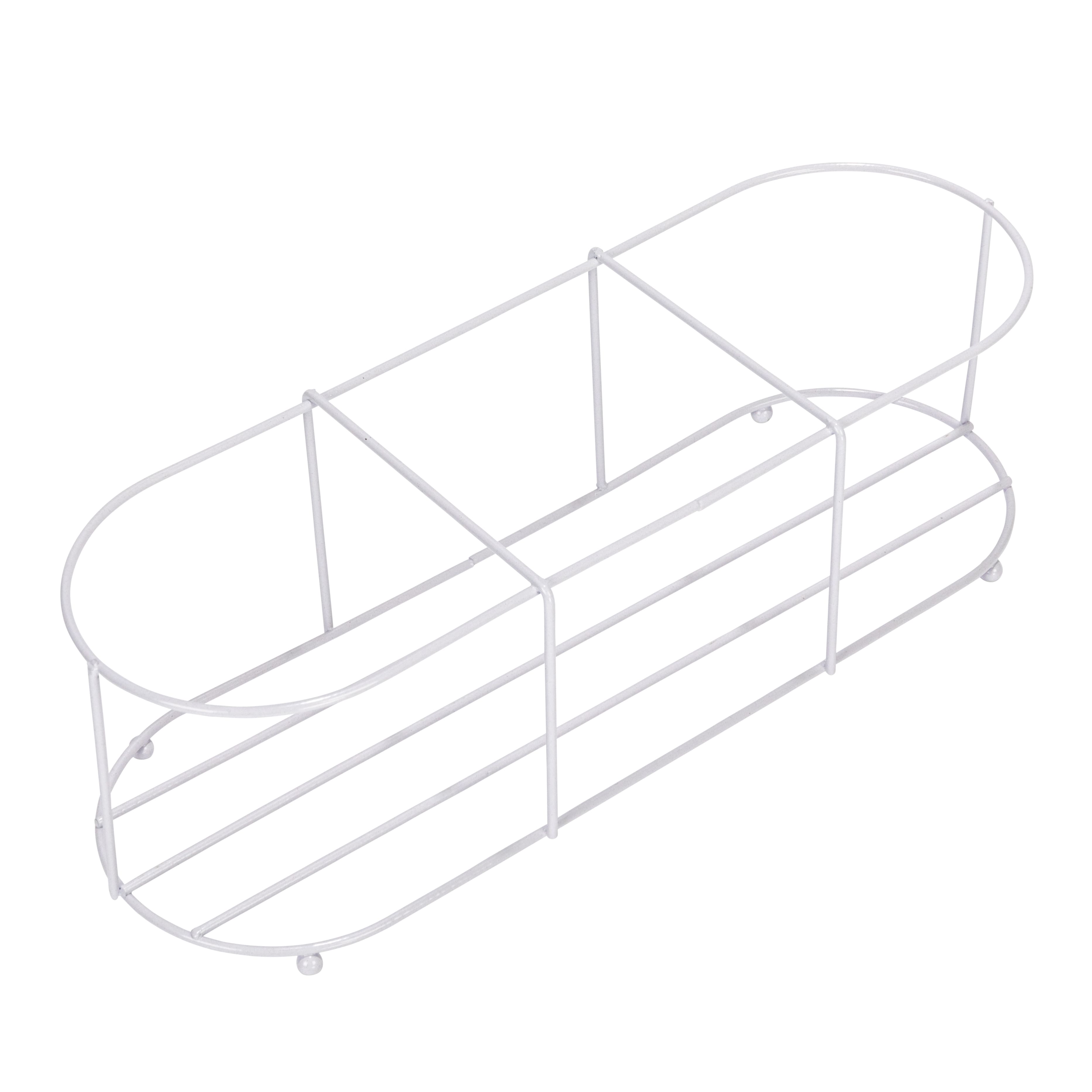 Hello Honey® 11.5" Gray Farmhouse Ceramic Crocks in White Metal Holder