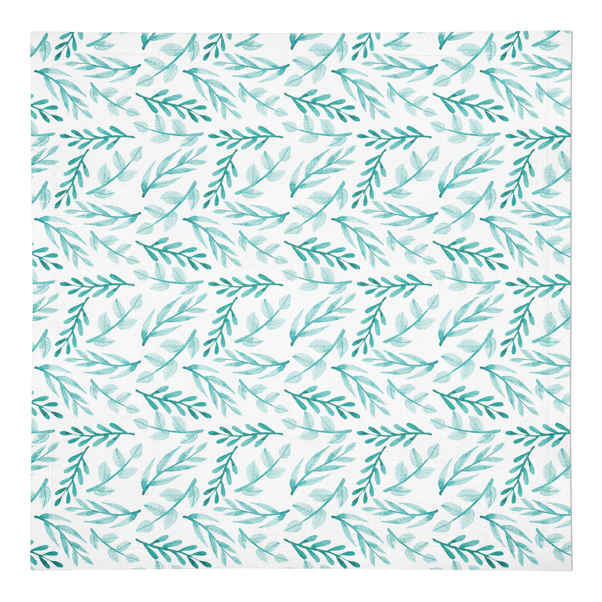 Blue Leafy Branches 10" x 10" Cotton Twill Napkin