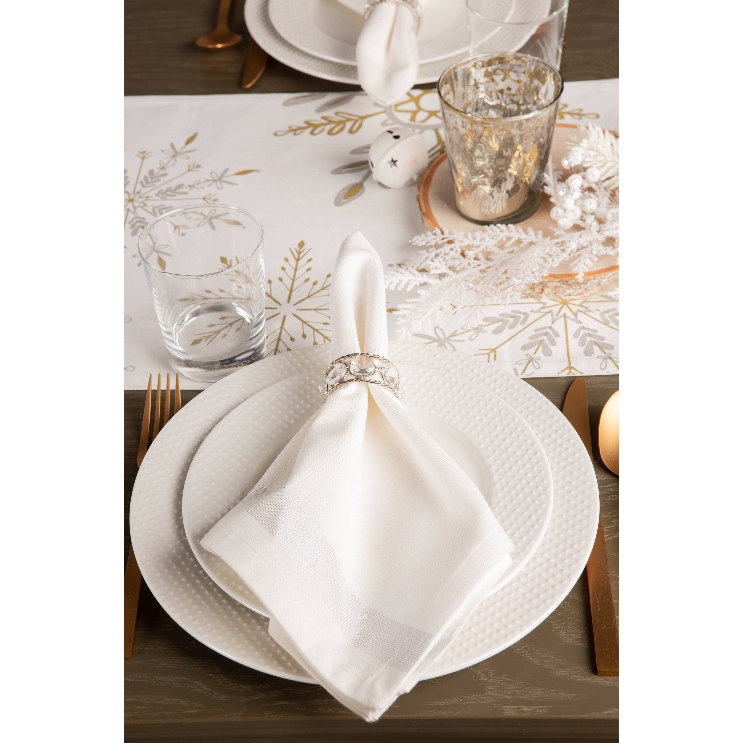 DII® Silver Sparkle Stripe Napkins, 6ct.