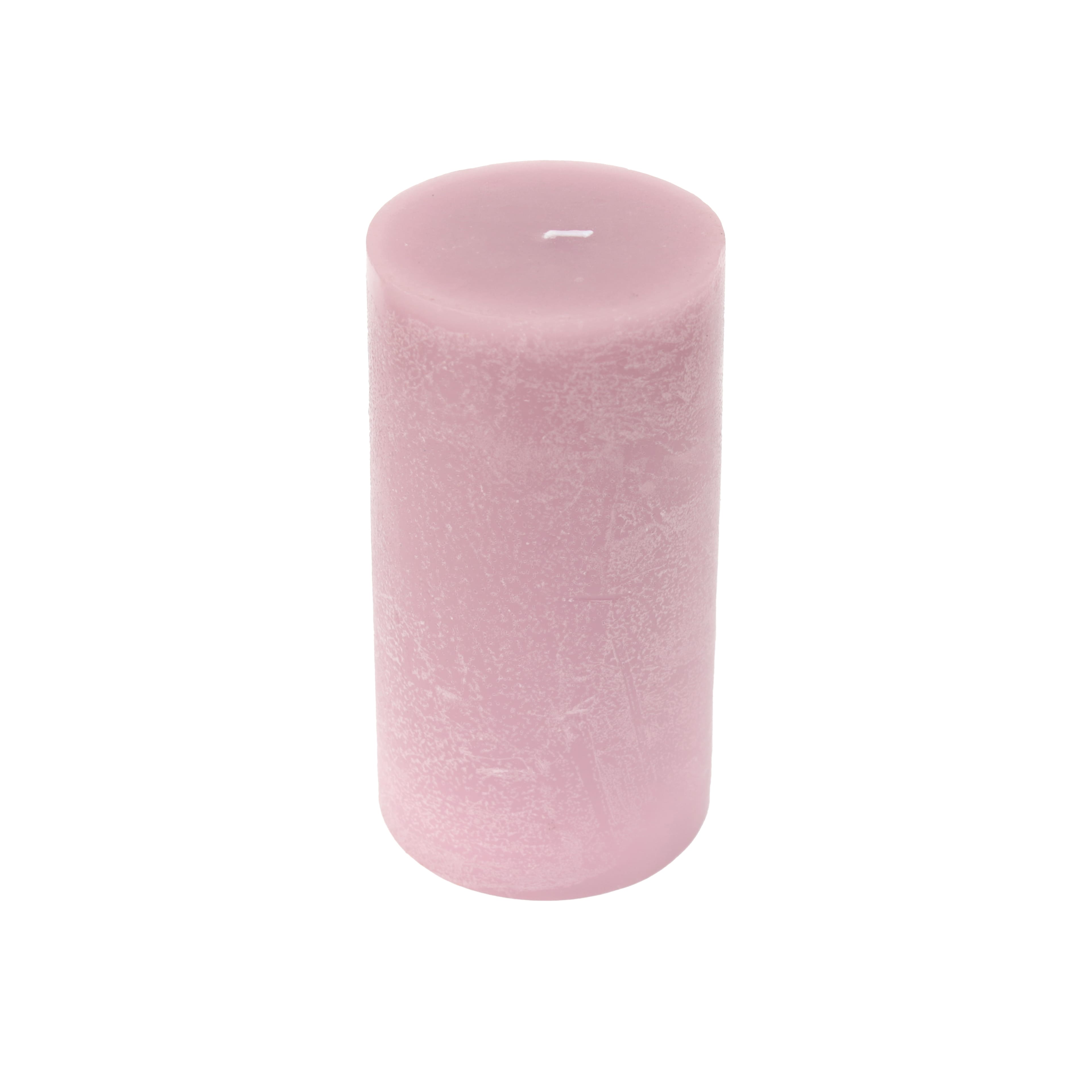 Basic Elements&#x2122; 3&#x22; x 6&#x22; Sage &#x26; Orchid Scented Mauve Distressed Pillar Candle by Ashland&#xAE;