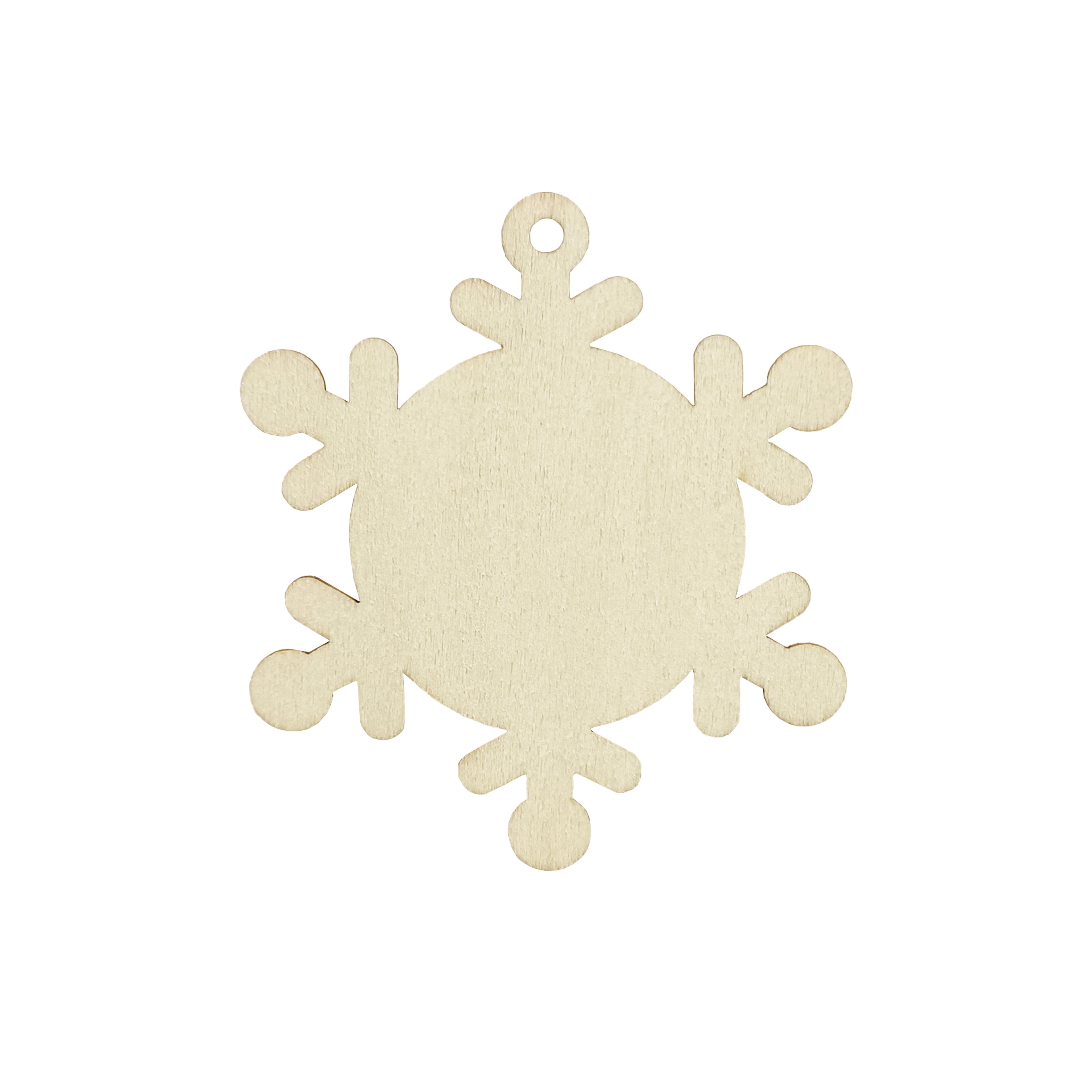 50 Pack 3.5&#x22; Snowflake DIY Plywood Ornaments by Make Market&#xAE;