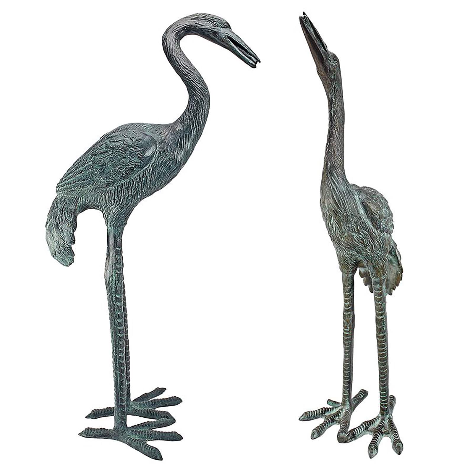 Design Toscano Small Bronze Crane Set