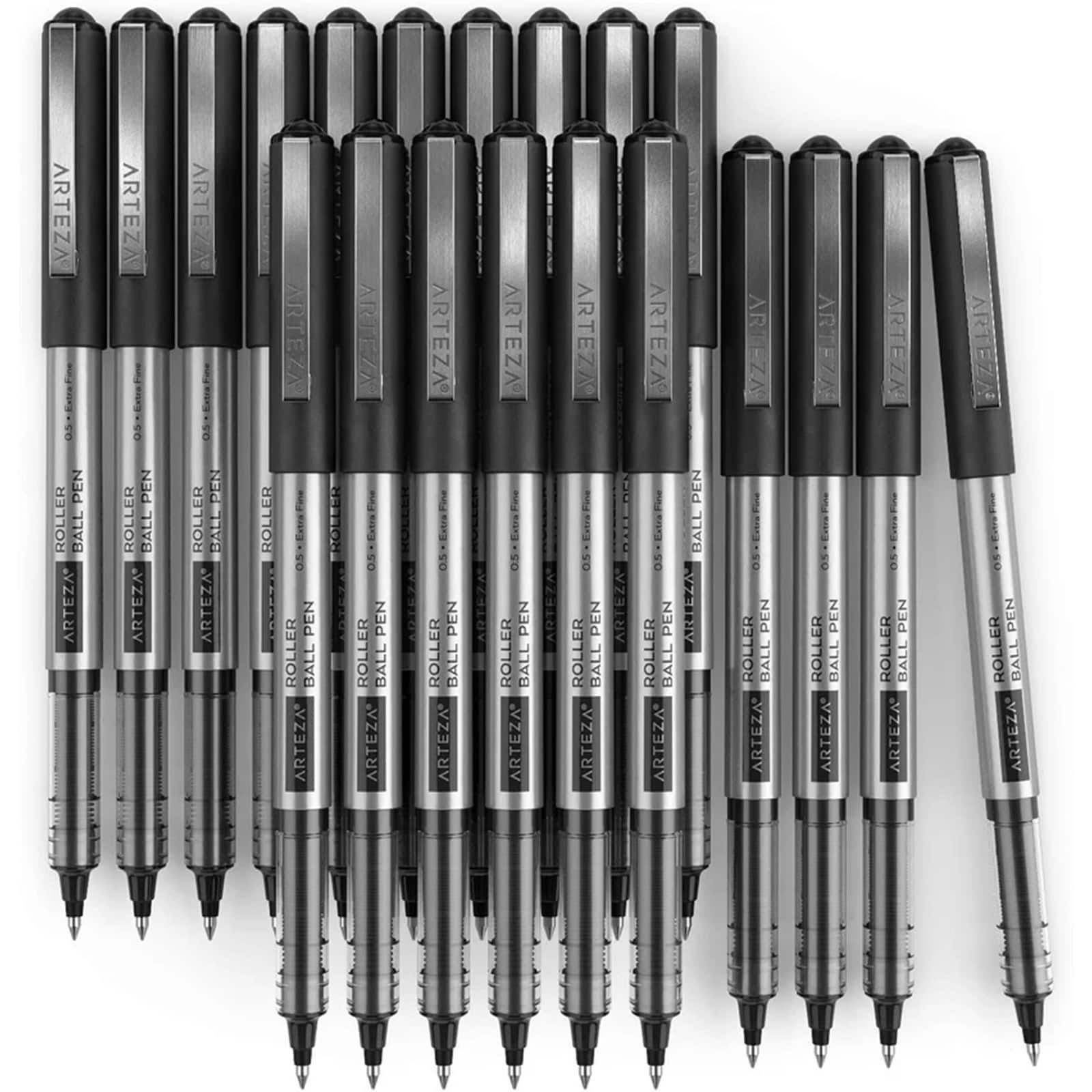 Arteza&#xAE; 0.5mm Extra Fine Black Roller Ball Pens, 20ct.
