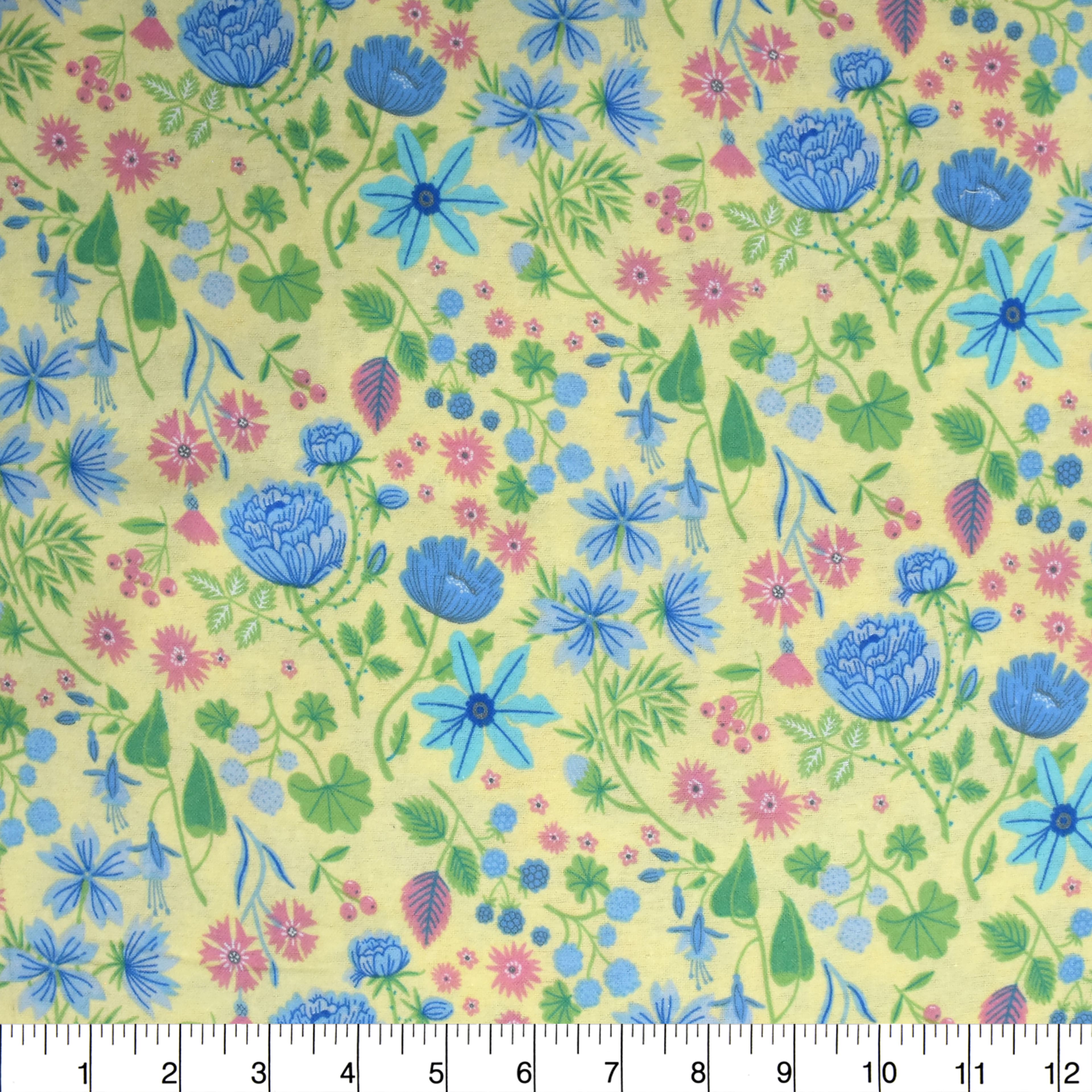 Feldman Yellow Flowers Cotton Flannel