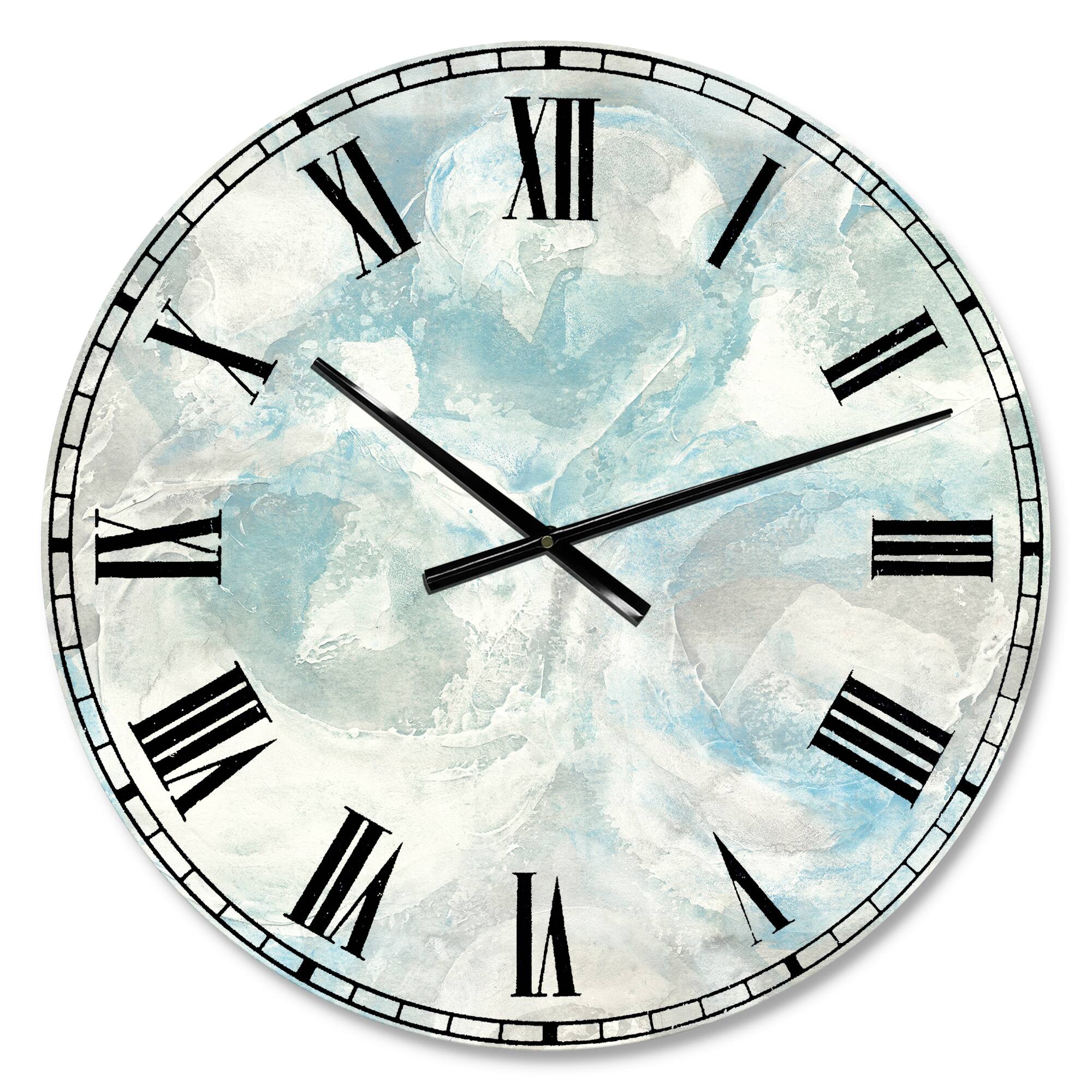 Designart Pale Blue Shade III Wall Clock