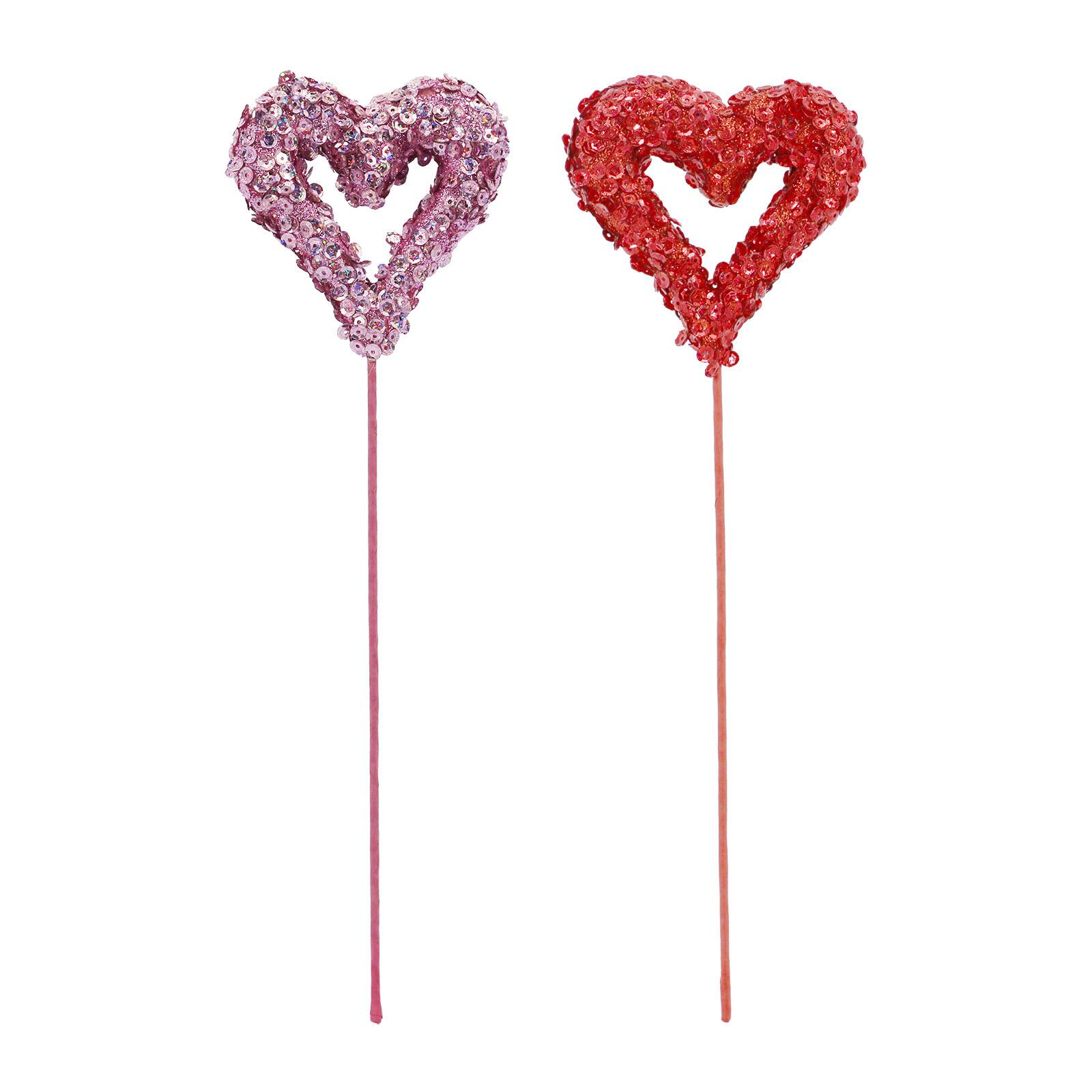 2.5 x 25ft Taffeta Wired Glitter Heart Ribbon by Celebrate It Valentine's Day | Michaels