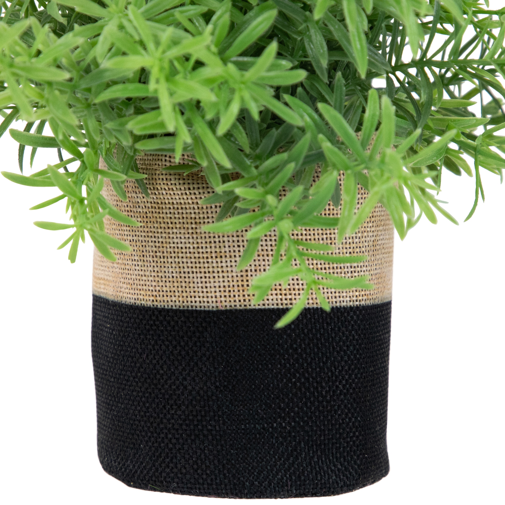 9&#x22; Green Leafy Foliage in Fabric Covered Pot