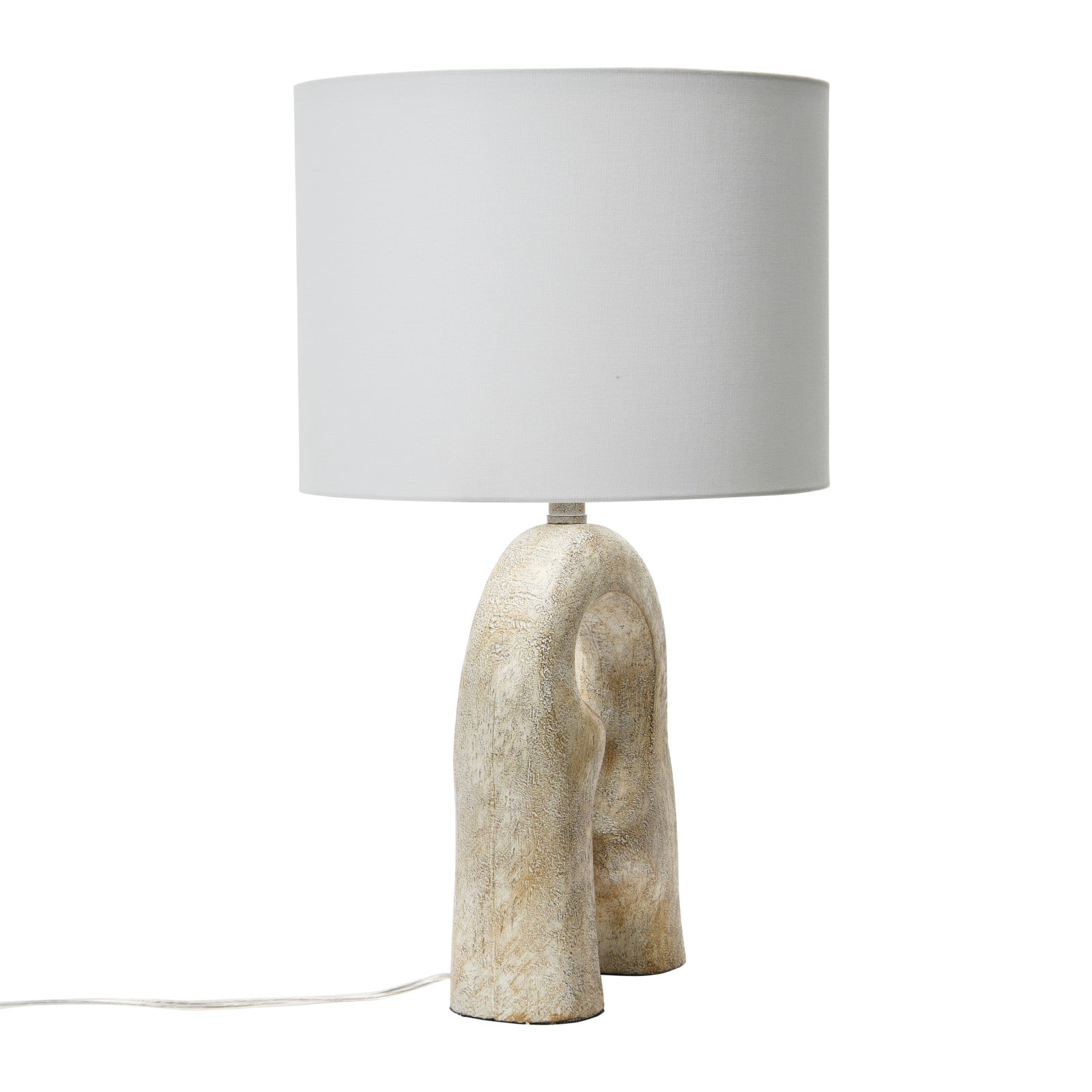Hello Honey® 24" Abstract Sculptural Table Lamp with Drum Shade