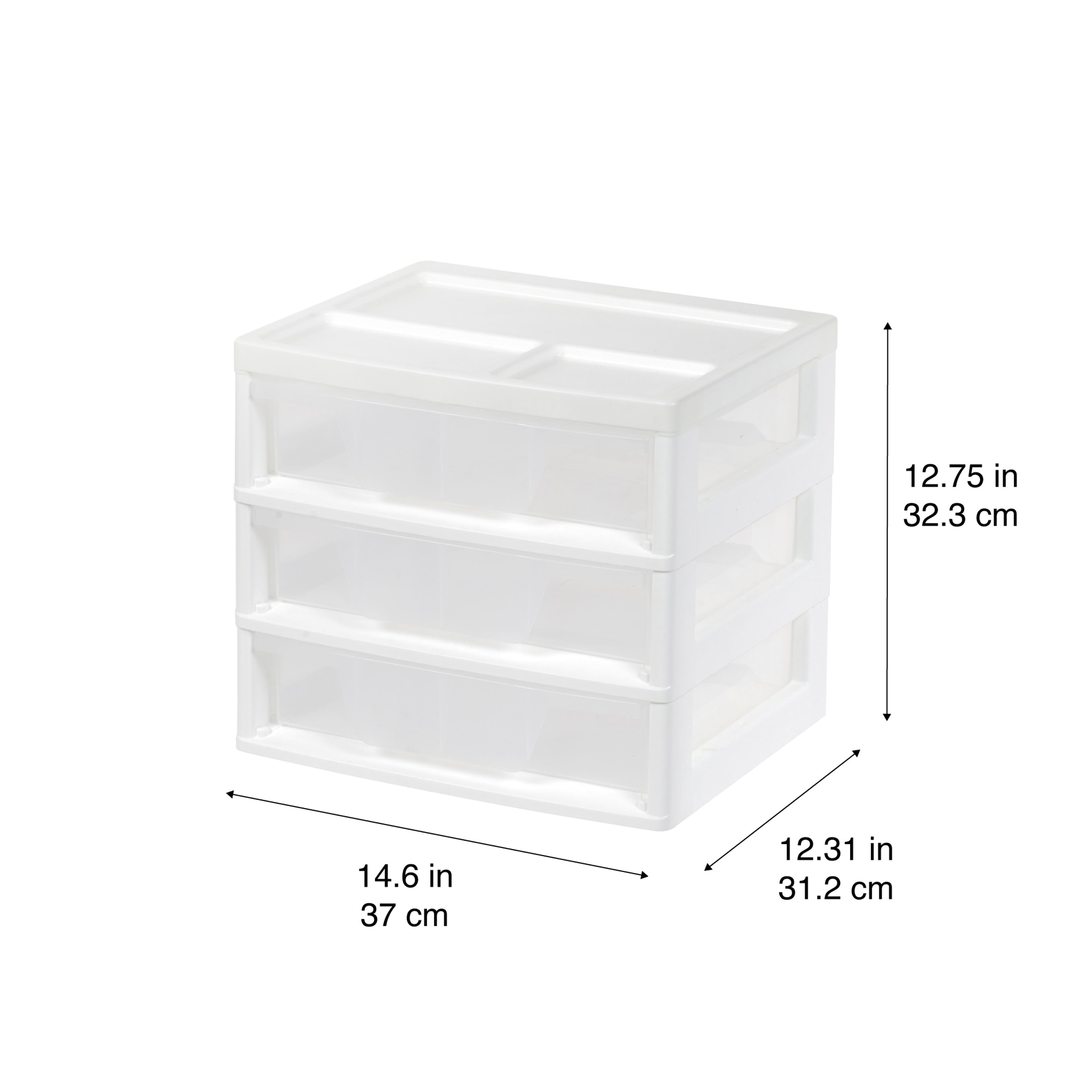6 Pack: IRIS 13" Clear Tabletop Storage Drawers