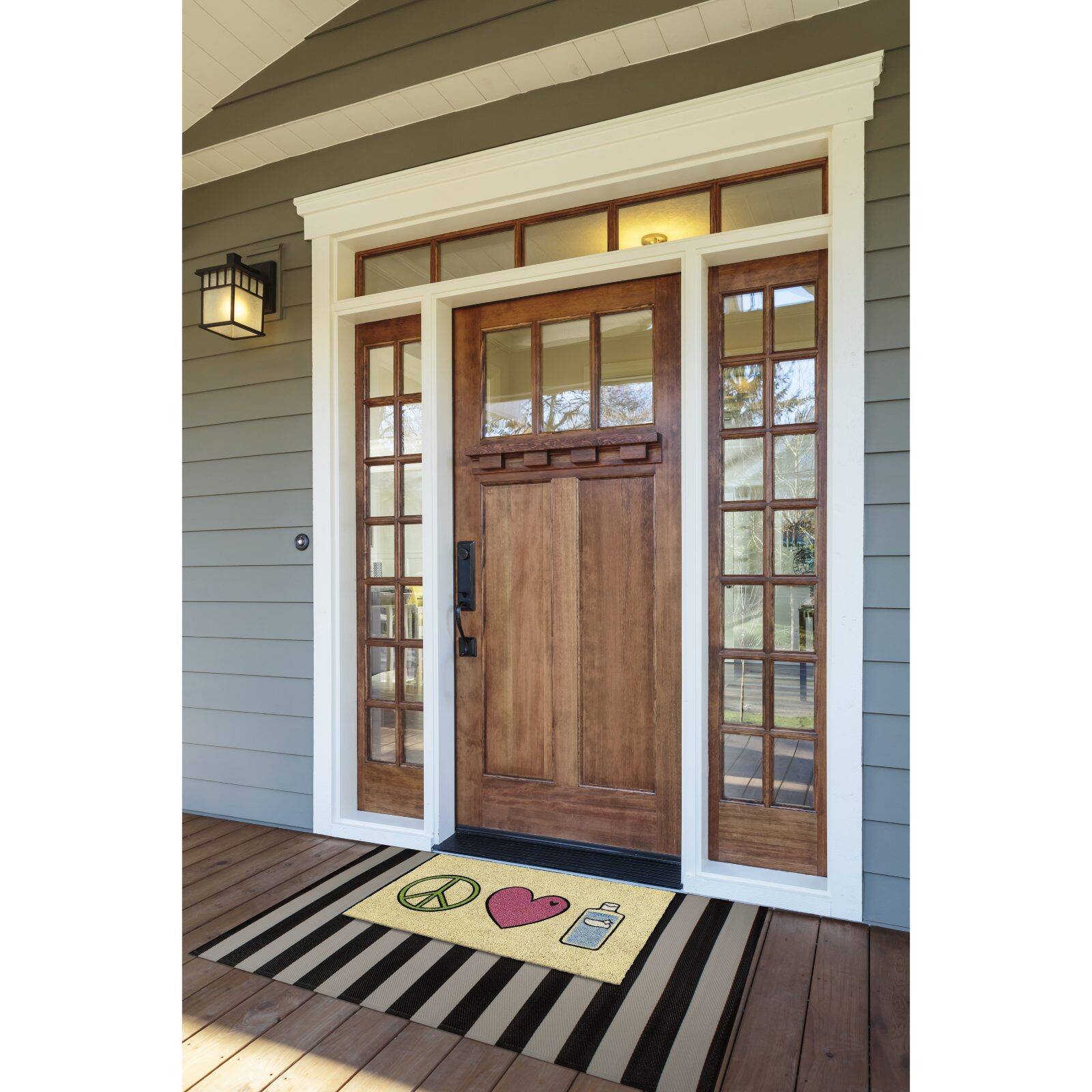 DII&#xAE; Peace, Love, Hand Sanitizer Doormat